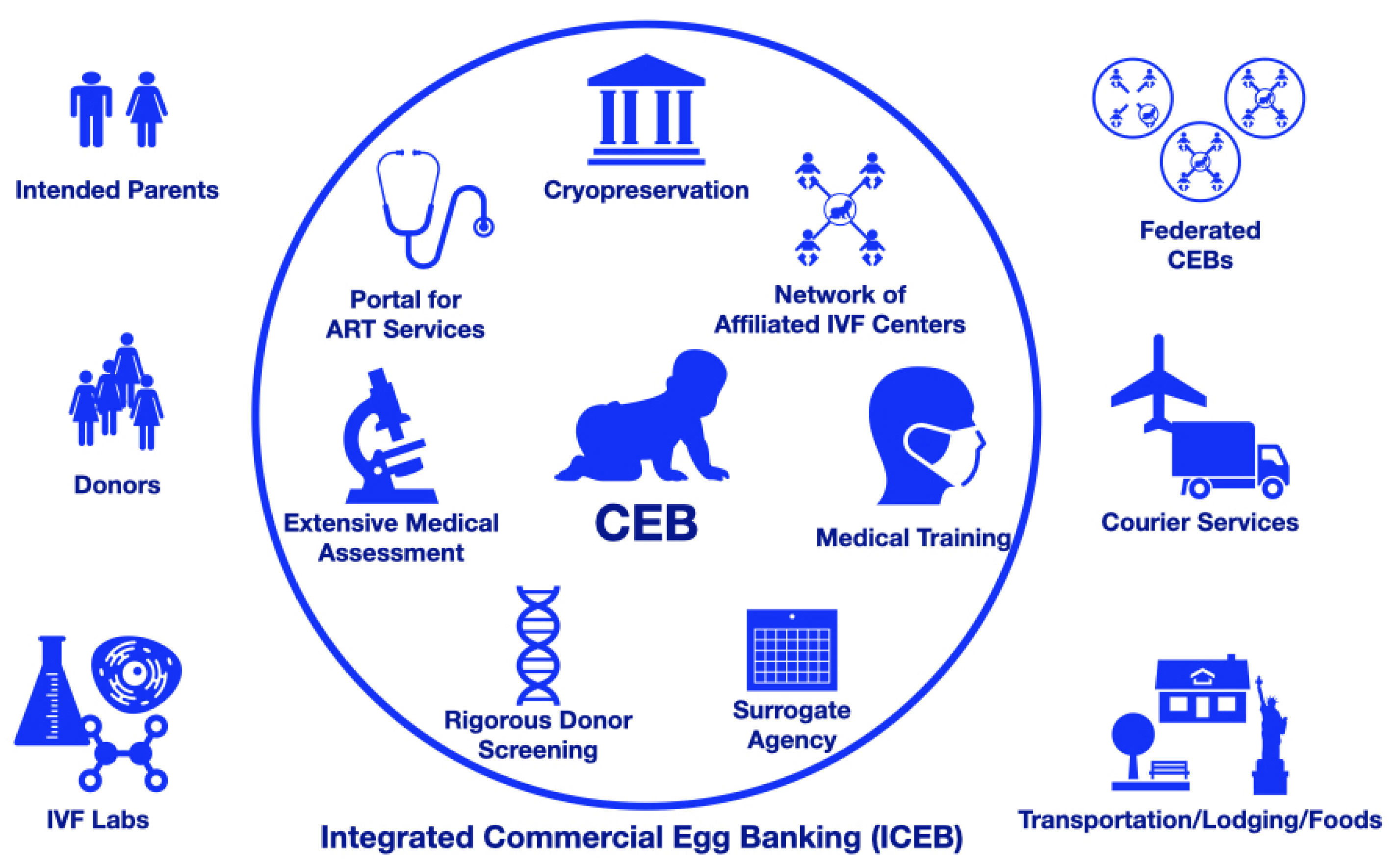 A Federated Blockchain Approach for Fertility Preservation and Assisted  Reproduction in Smart Cities