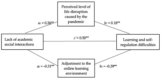 Social | Free Full-Text | The Lack of Academic Interactions and Students&rsquo; Difficulties during COVID-19 Faculty Lockdowns in The Mediating Role of the Perceived Sense of Life Disruption