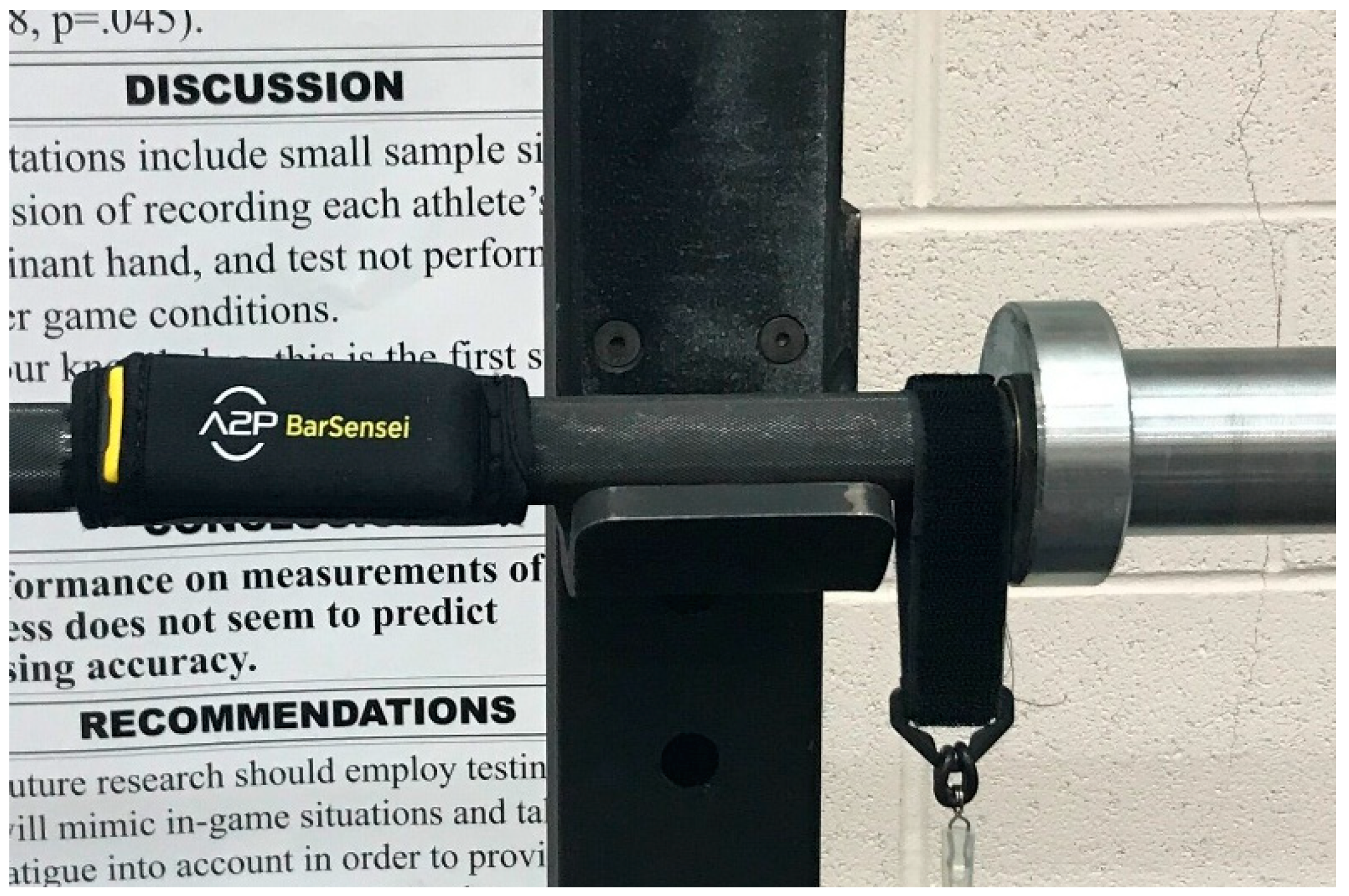 Sports Free Full Text Reliability And Criterion Validity Of The Assess2perform Bar Sensei