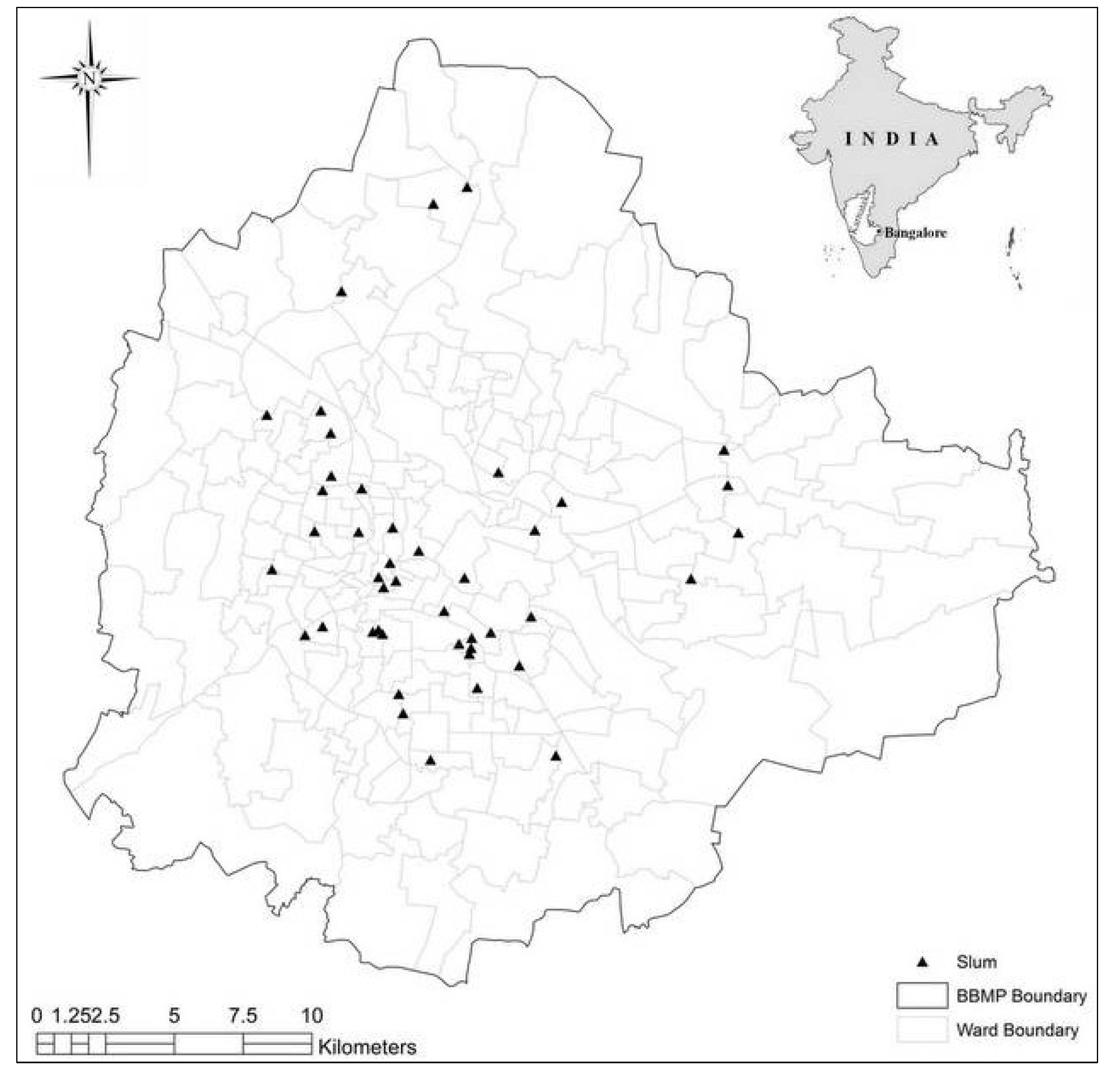 Map Of Slums In Bangalore Sustainability | Free Full-Text | Vegetation In Bangalore's Slums: Boosting  Livelihoods, Well-Being And Social Capital | Html