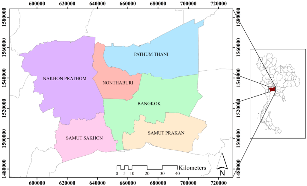 Sustainability Free FullText Modeling Urban Expansion in Bangkok Metropolitan Region Using