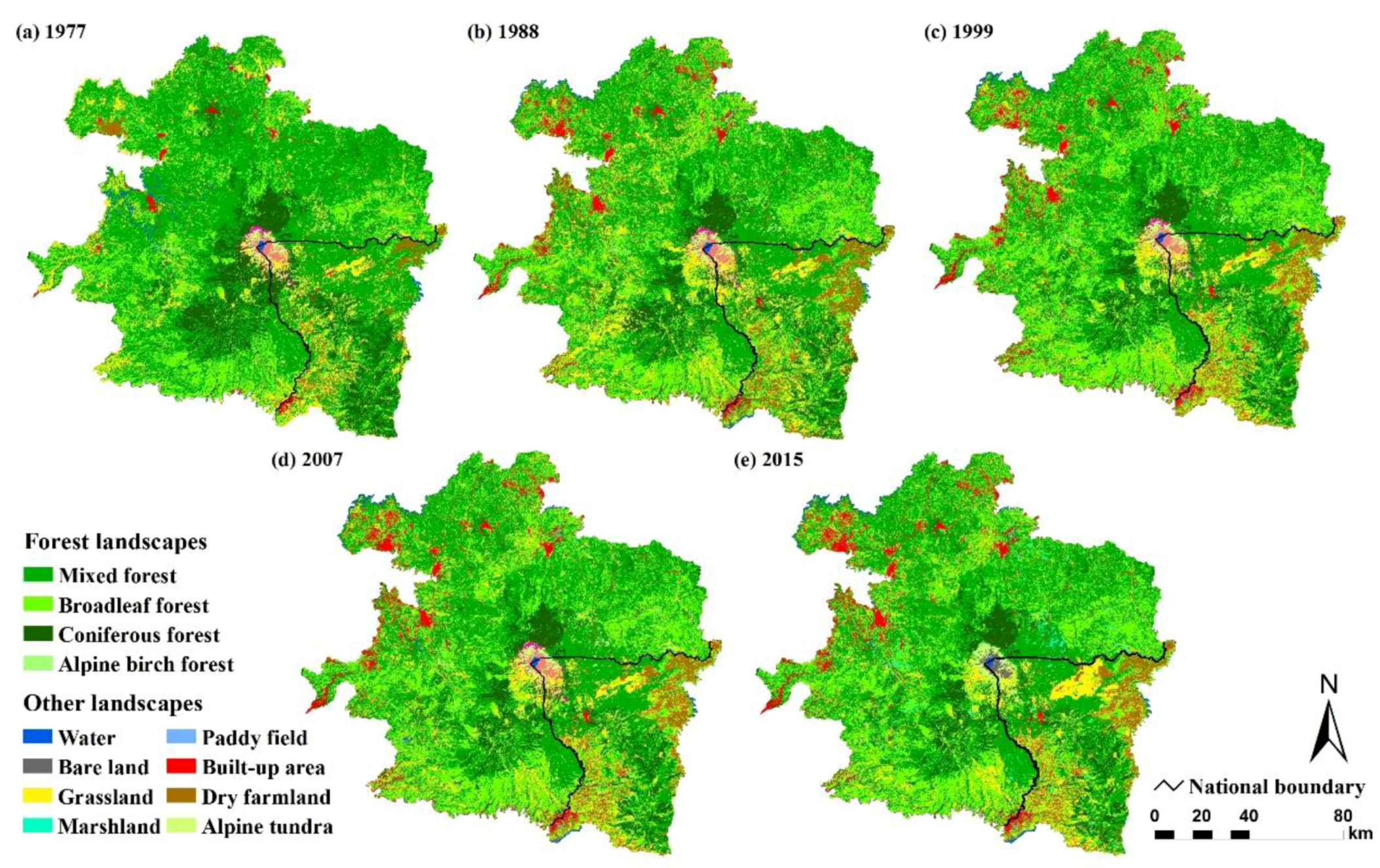 Sustainability Free Full Text Spatiotemporal Patterns Of Forest In The Transnational Area Of Changbai Mountain From 1977 To 15 A Comparative Analysis Of The Chinese And Dprk Sub Regions Html