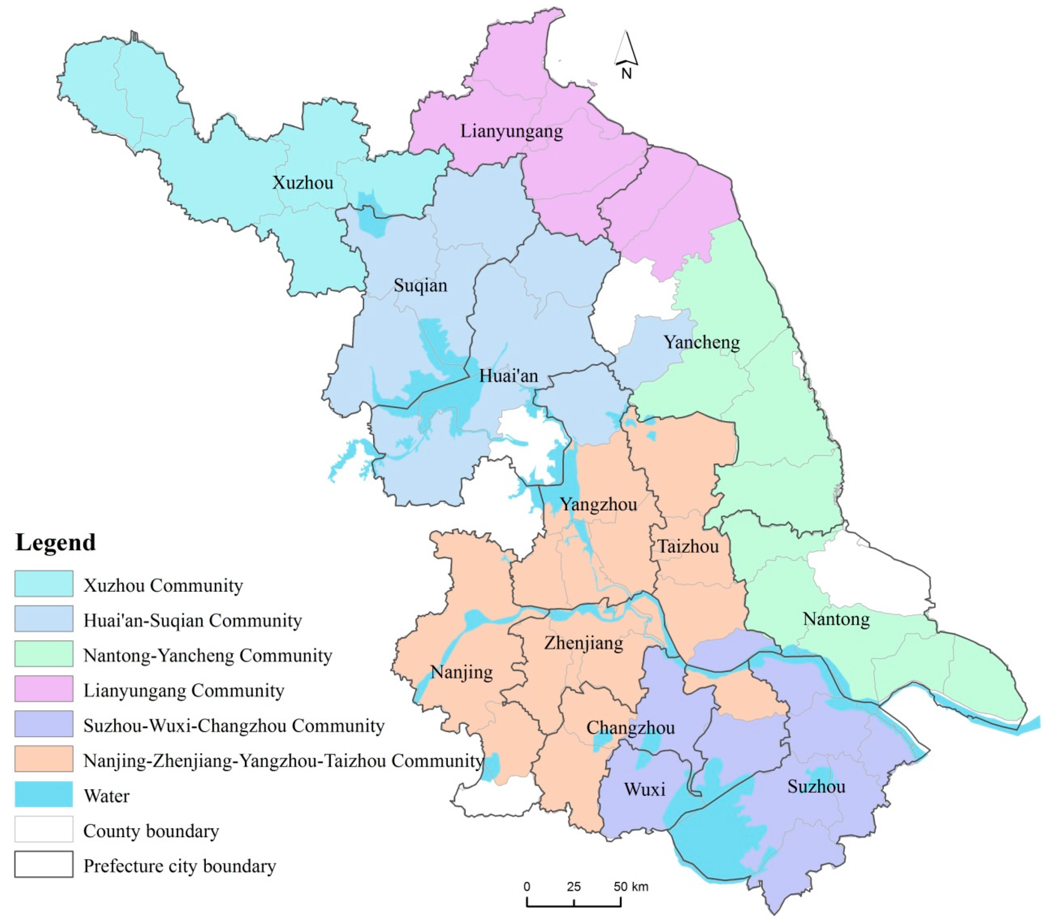 Sustainability Free FullText Uncovering Spatial Structures of Regional City Networks from