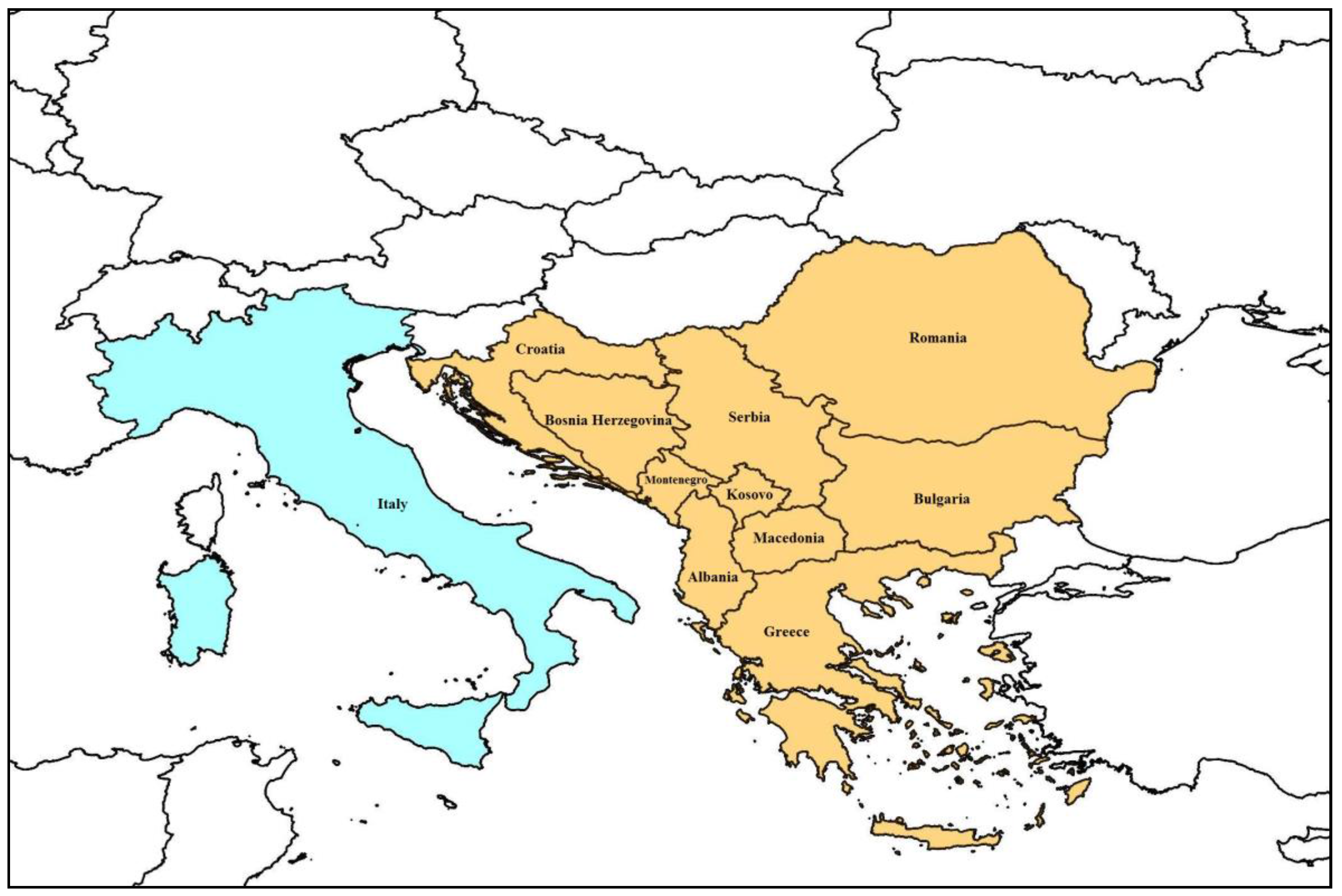 Белая карта балкан