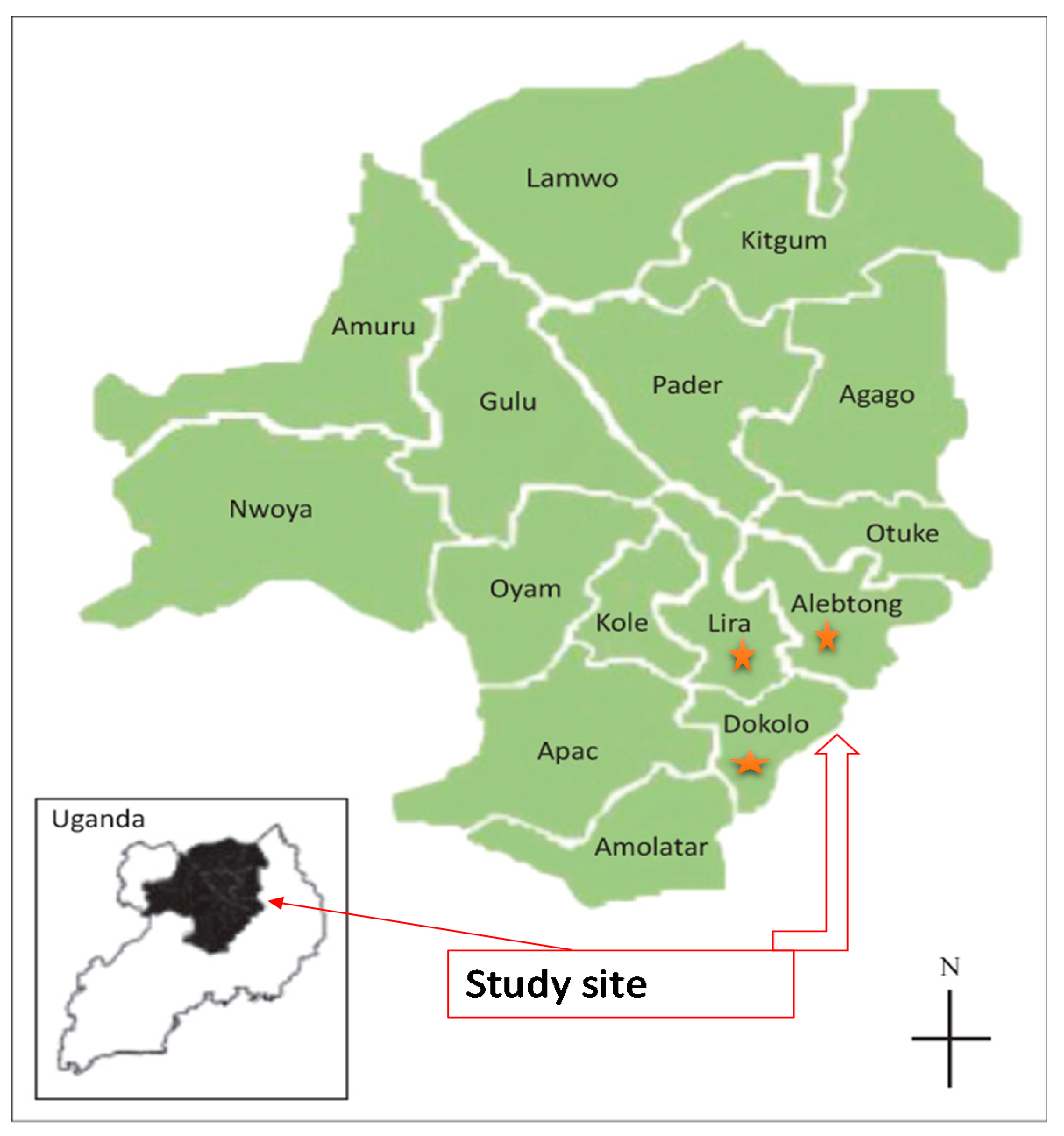 Map Of Lira District Sustainability | Free Full-Text | Adoption Of Conservation Agriculture In  Uganda: A Case Study Of The Lango Subregion | Html