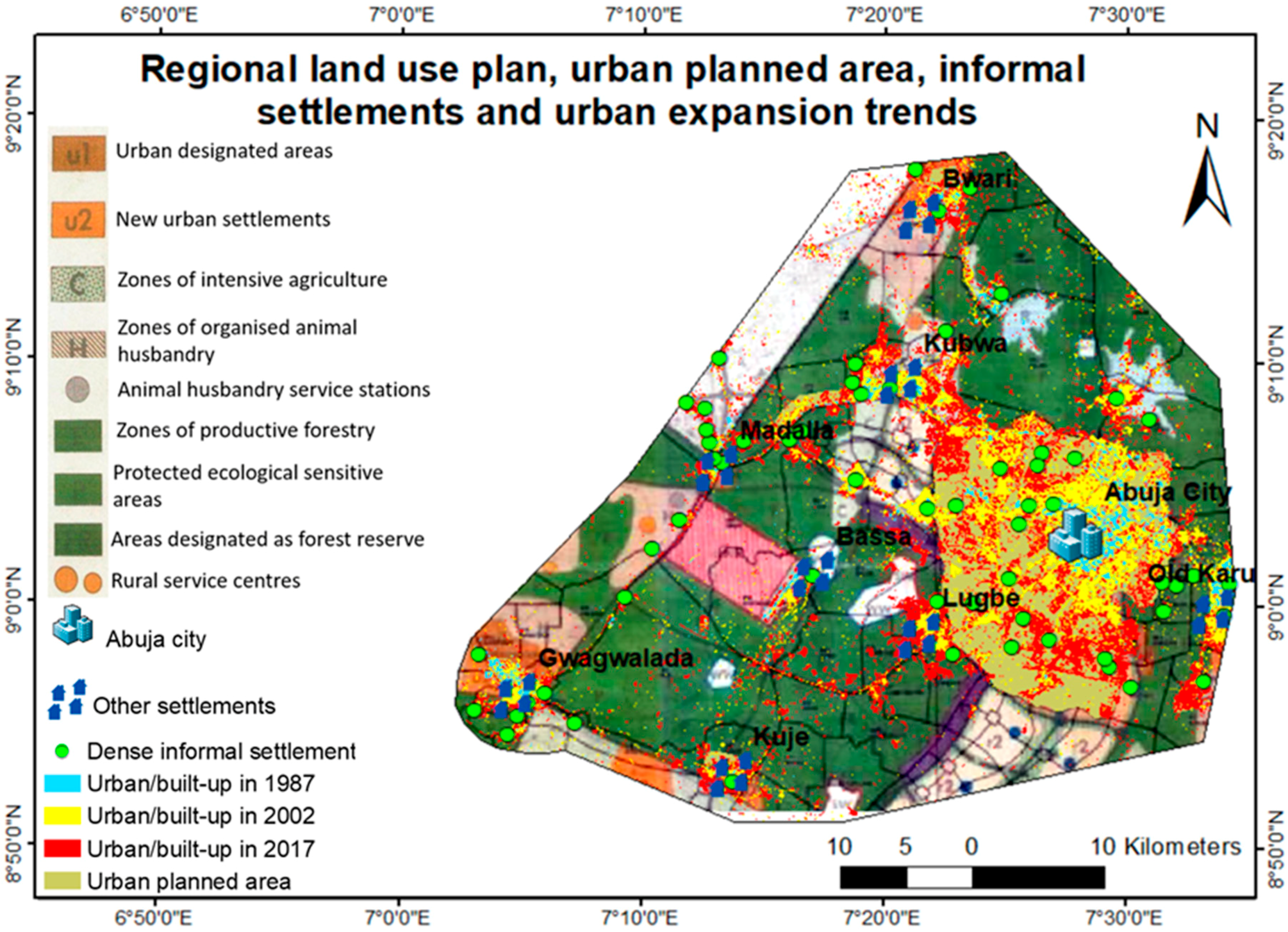 Sustainability Free FullText Land Cover Change in the Abuja City