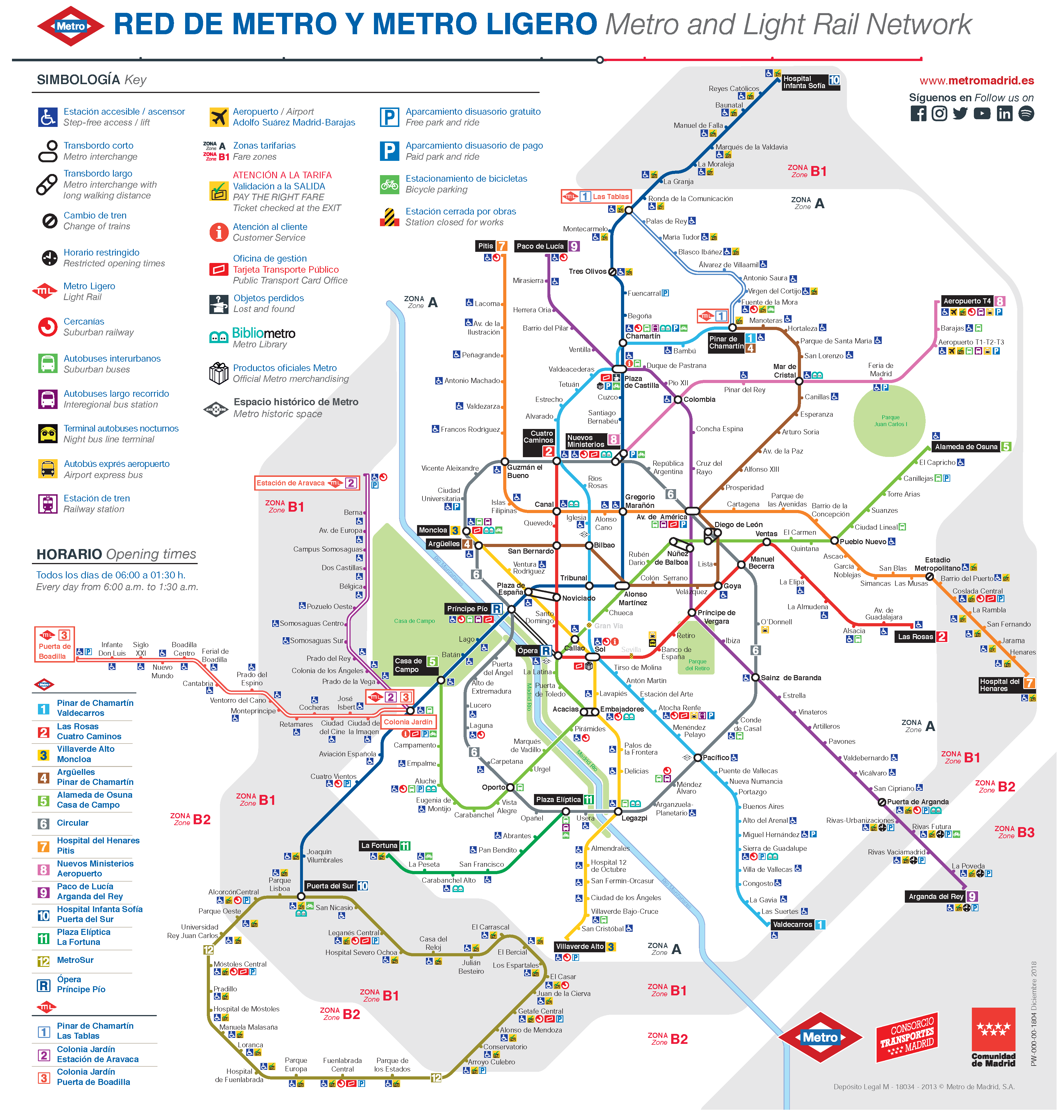Madrid Metro Map 2019 Pdf