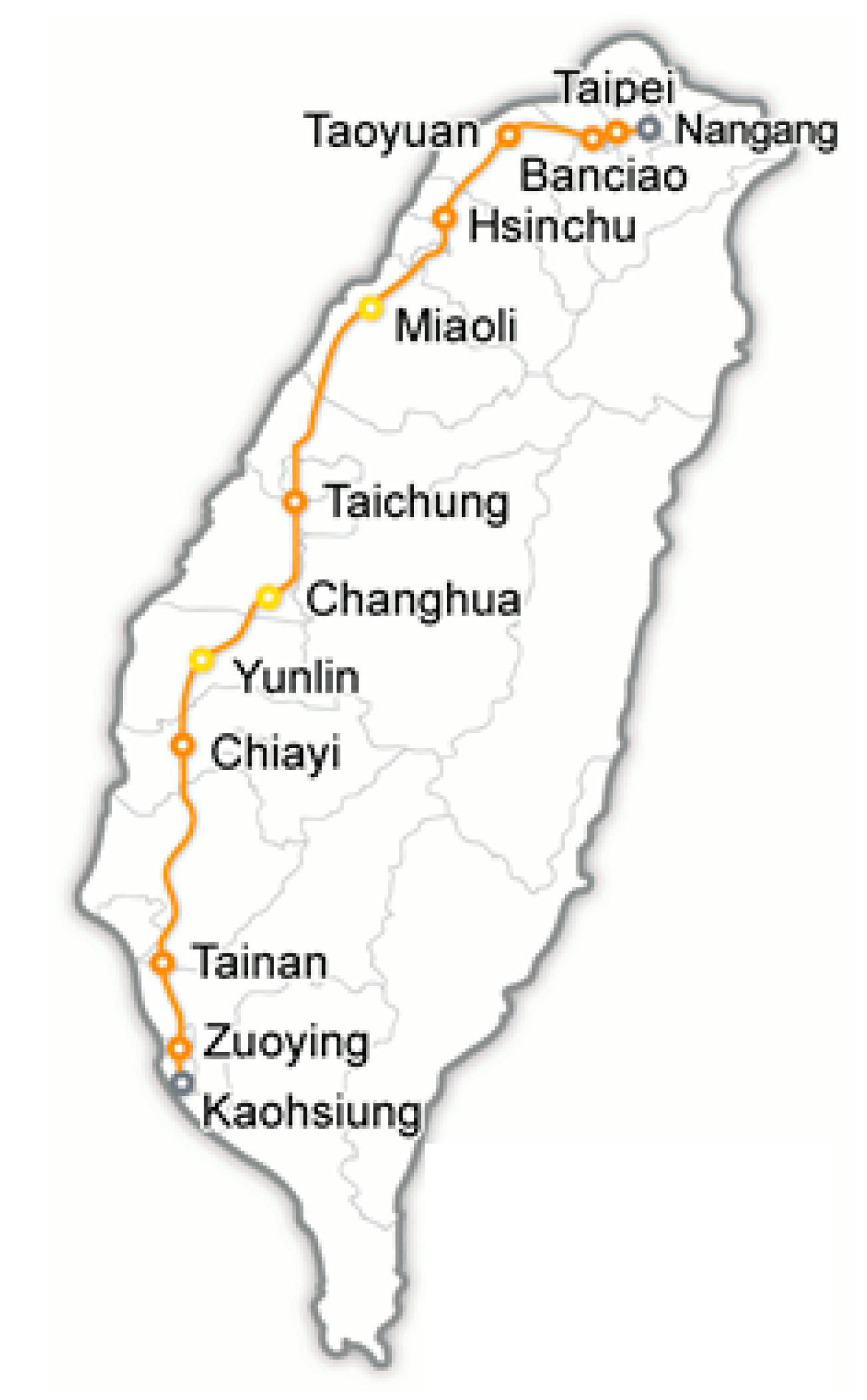 Taiwan Railway Administration Route Map Sustainability | Free Full-Text | The Relationship Between High Speed Rail  And Tourism | Html