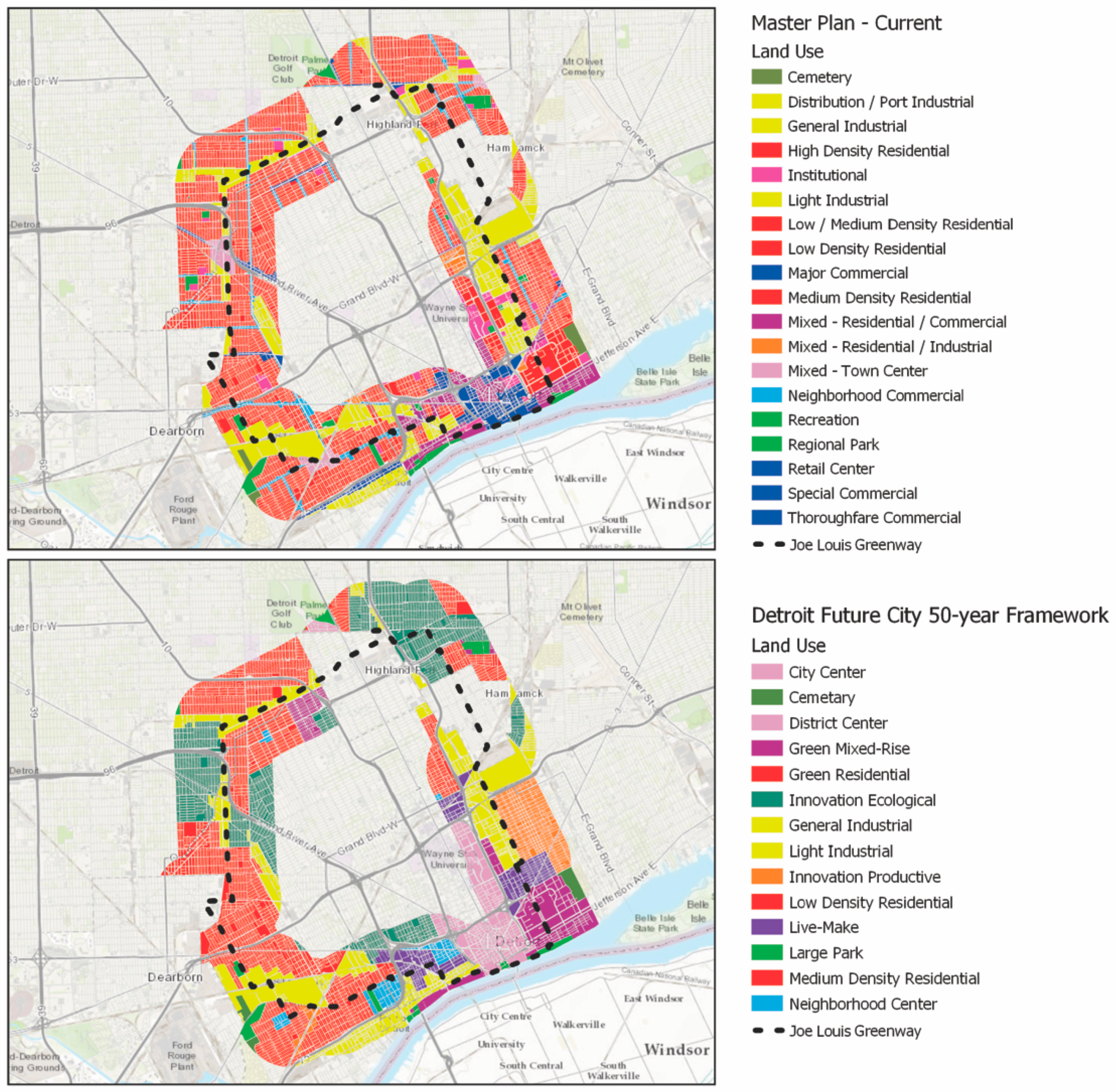 Detroit Zoning Map Interactive Sustainability | Free Full-Text | Wastelands, Greenways And Gentrification:  Introducing A Comparative Framework With A Focus On Detroit, Usa | Html