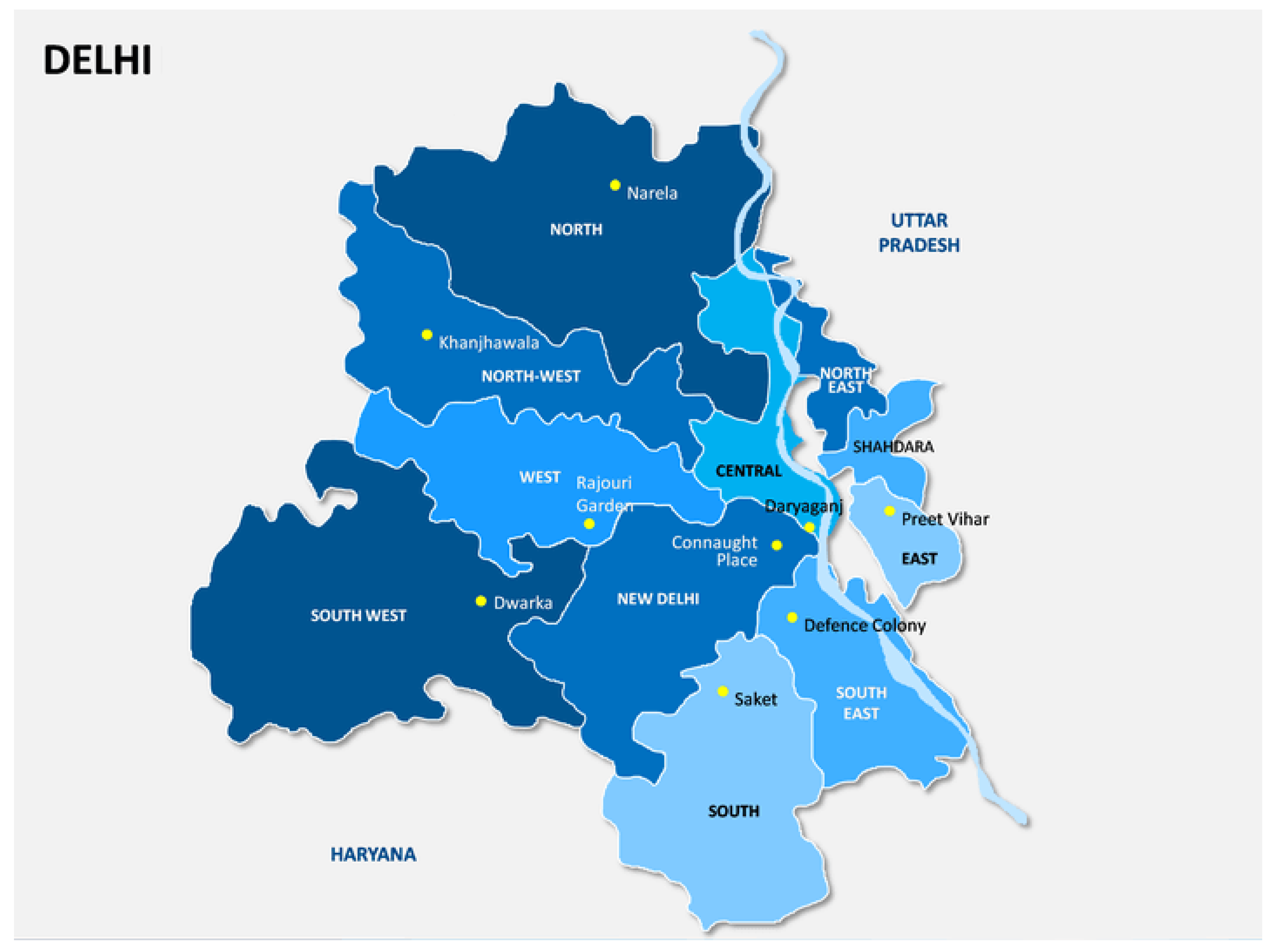 Delhi Map Direction Wise Sustainability | Free Full-Text | A Systematic Study On The Analysis Of The  Emission Of Co, Co2 And Hc For Four-Wheelers And Its Impact On The  Sustainable Ecosystem | Html