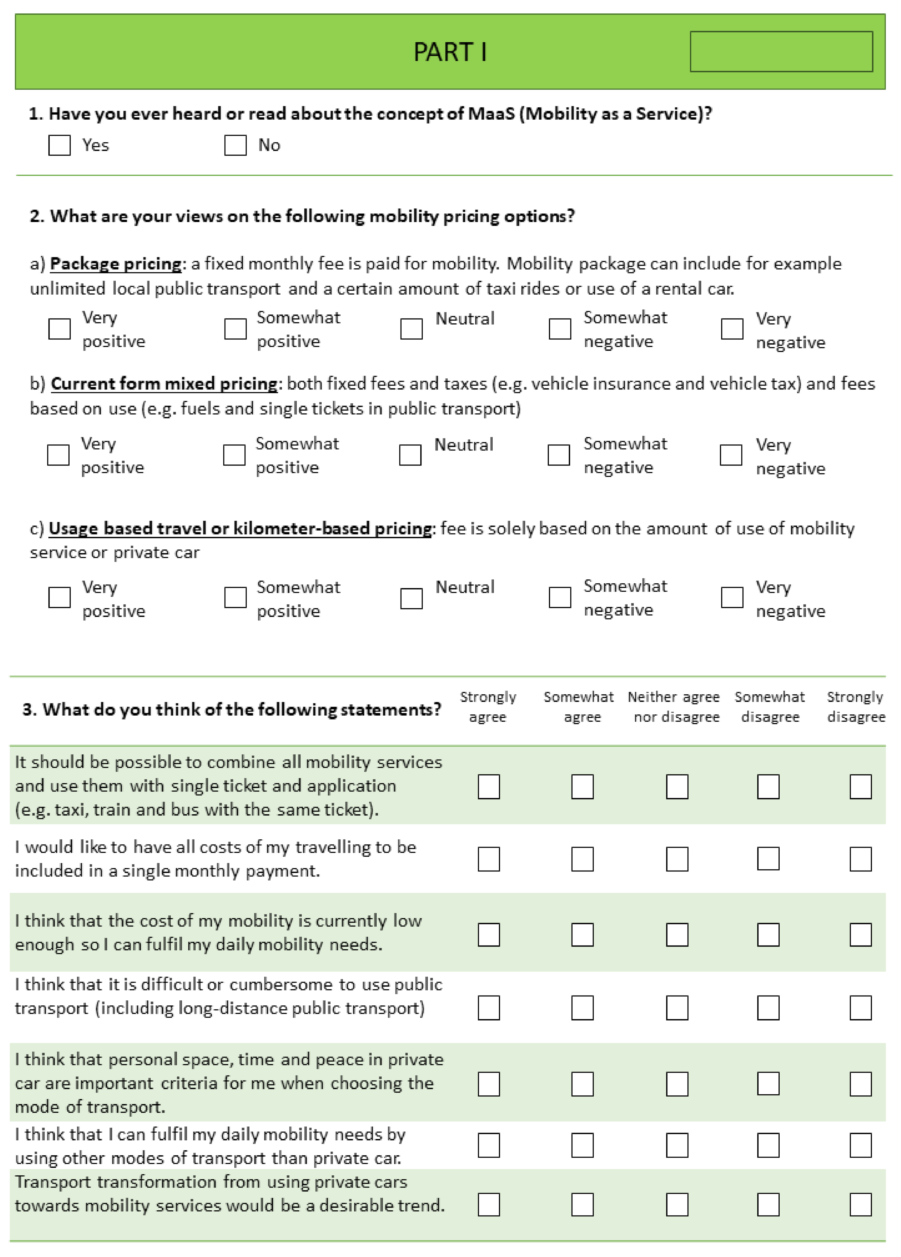 Sustainability Free FullText The Effects of Mobility as a Service