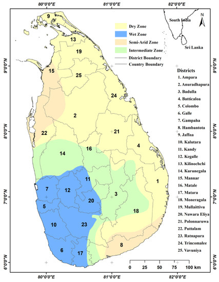 Sustainability Free Full Text Satellite Based Meteorological And Agricultural Drought Monitoring For Agricultural Sustainability In Sri Lanka Html