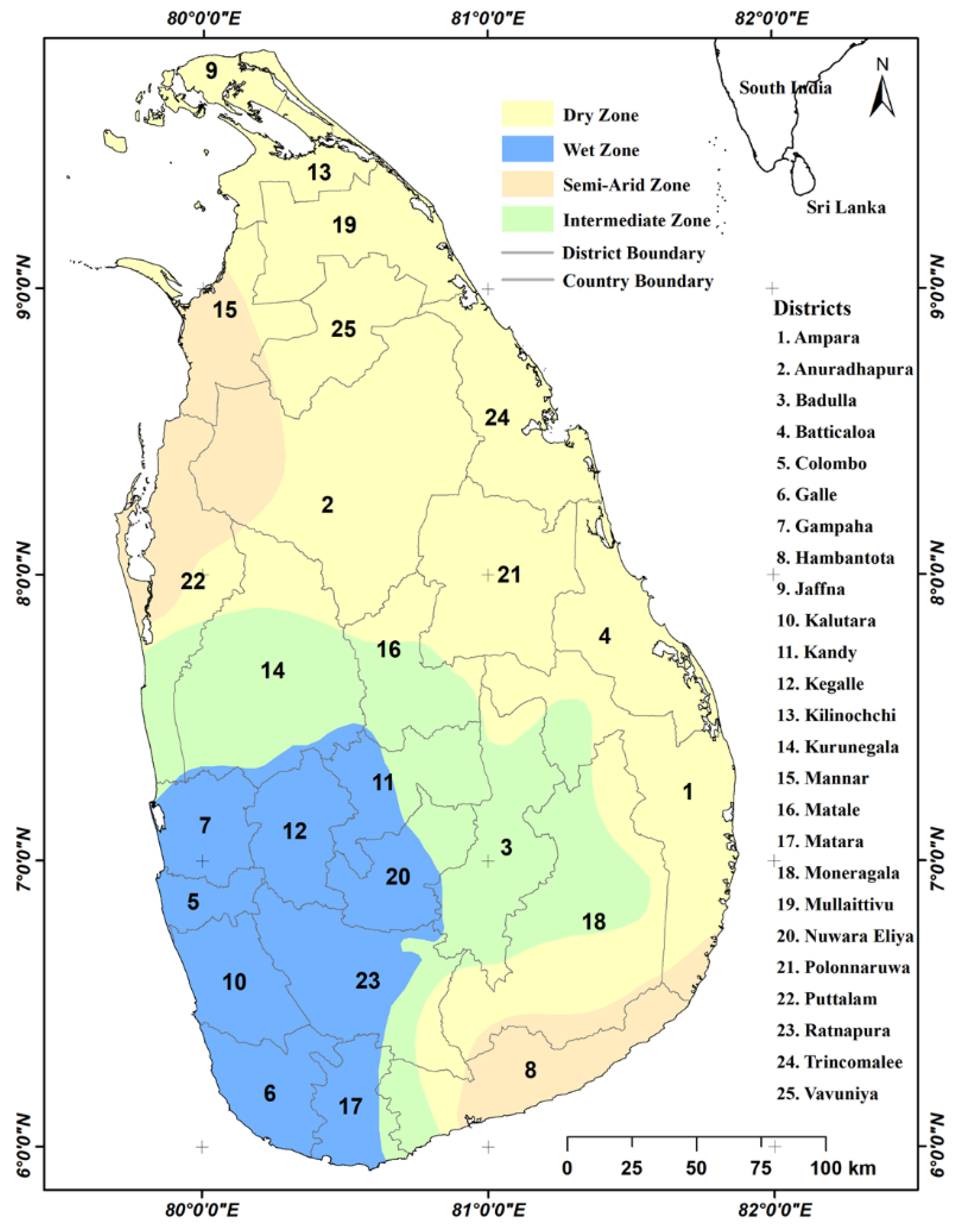 Sustainability Free Full Text Satellite Based Meteorological And Agricultural Drought Monitoring For Agricultural Sustainability In Sri Lanka Html