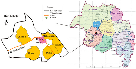 Bahir Dar Ethiopia Map Sustainability | Free Full-Text | Development Of An Agent-Based Model For  Weather Forecast Information Exchange In Rural Area Of Bahir Dar, Ethiopia