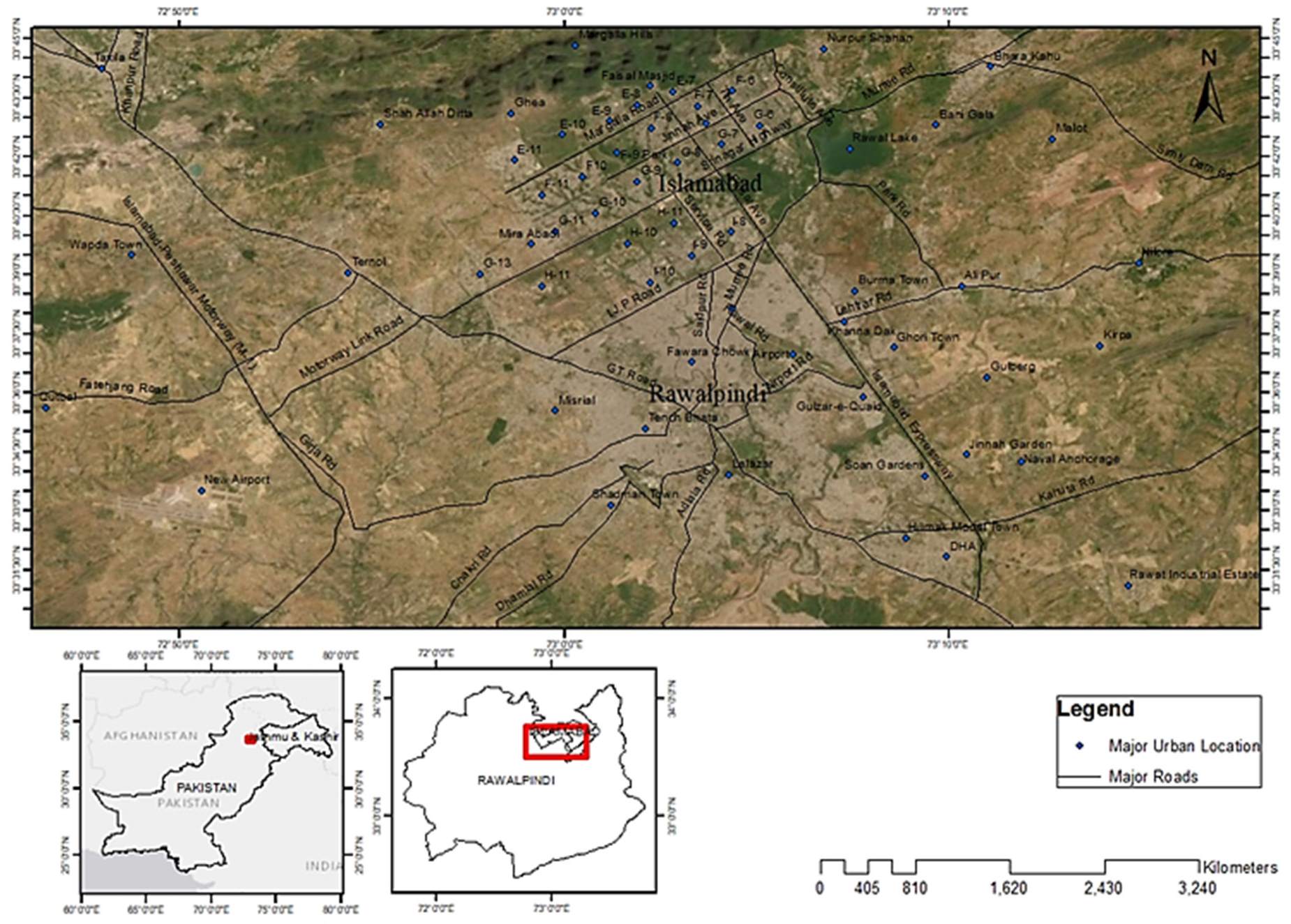 Grid Reference Of Islamabad Sustainability | Free Full-Text | Assessing Land Cover Transformation For  Urban Environmental Sustainability Through Satellite Sensing | Html
