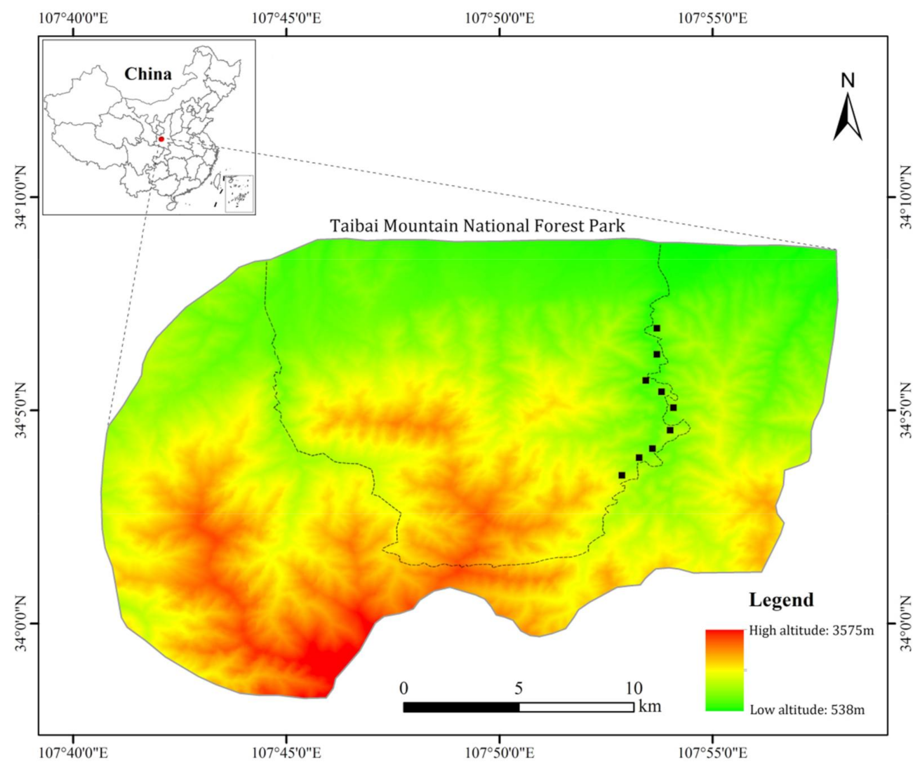 Effects of Altitude, Plant Communities, and Canopies on the