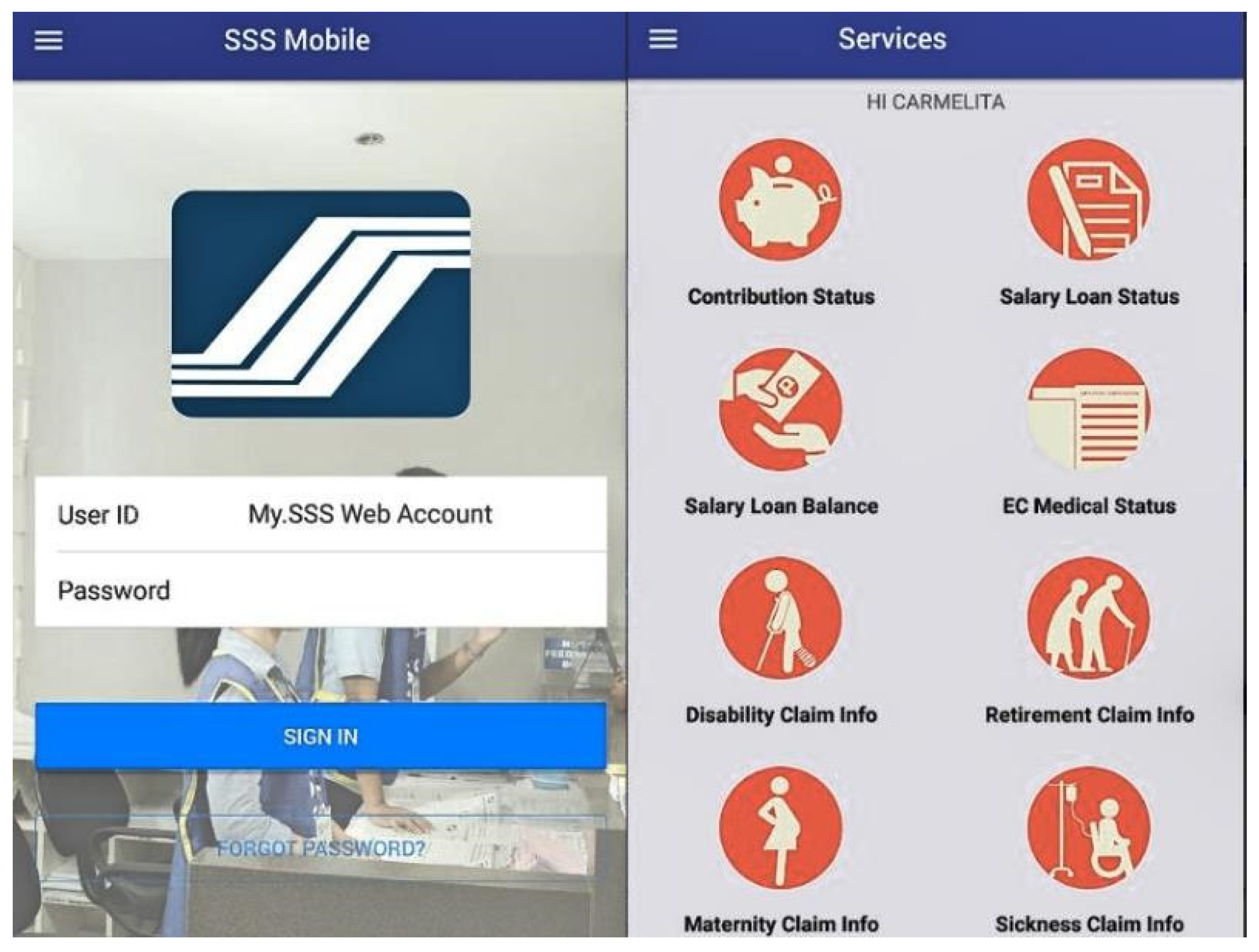 Investigating Accessibility of Social Security System (SSS) Mobile