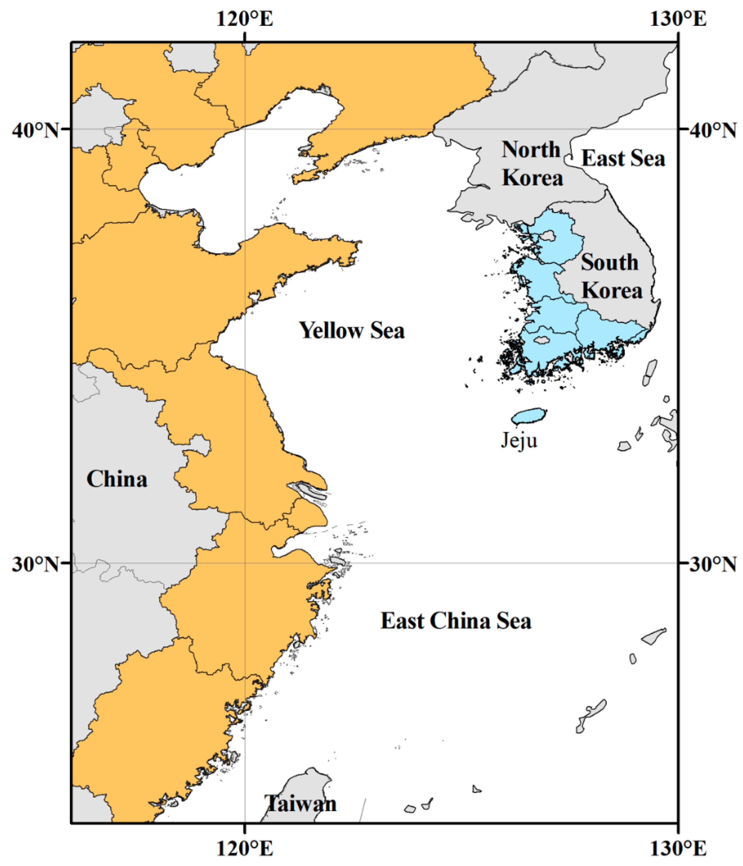 Yellow Sea Map And Map Of The Yellow Sea Size Depth Sustainability 14 13537 G001