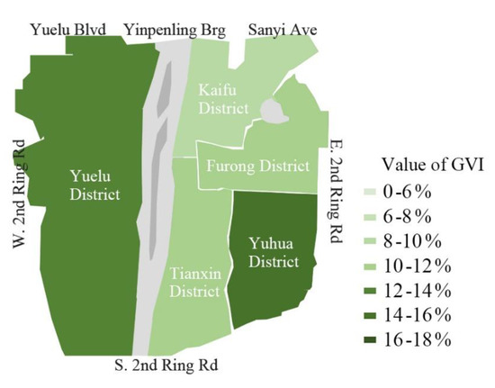 Research on Green View Index of Urban Roads Based on Street