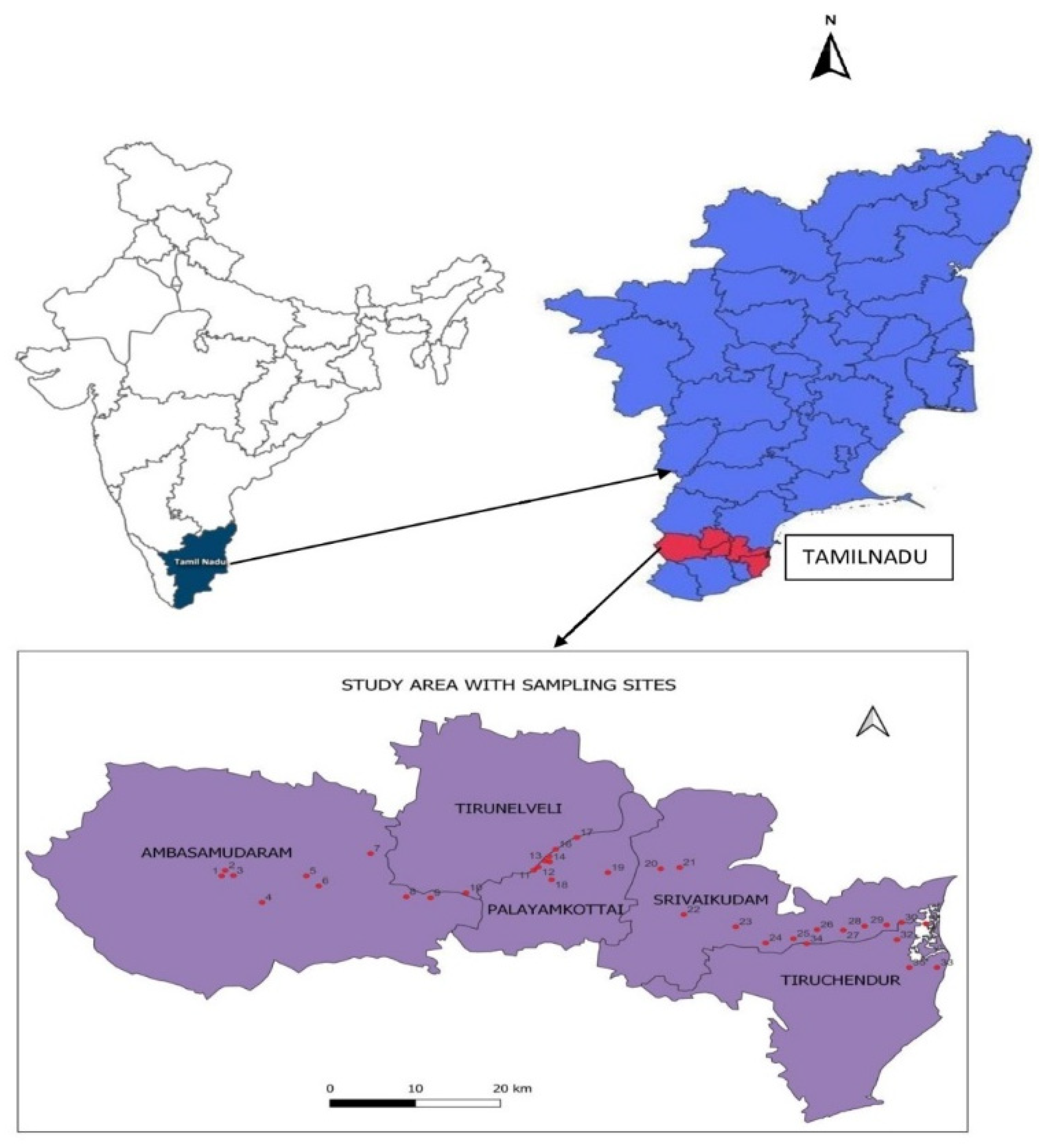 thamirabarani river map