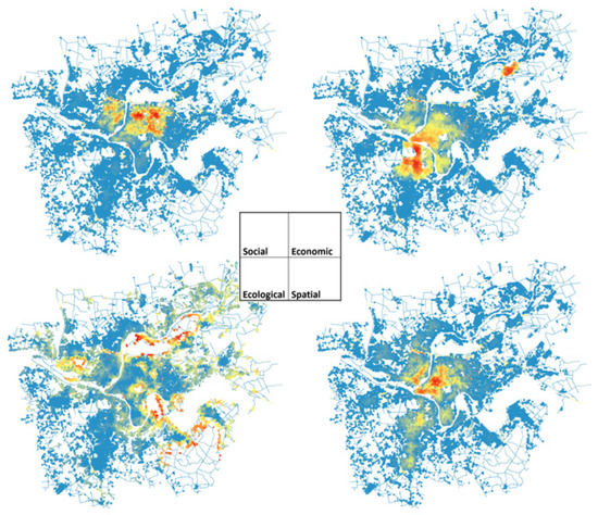 Modeling of Changes in Four Urban Capitals Using Up-to-Date