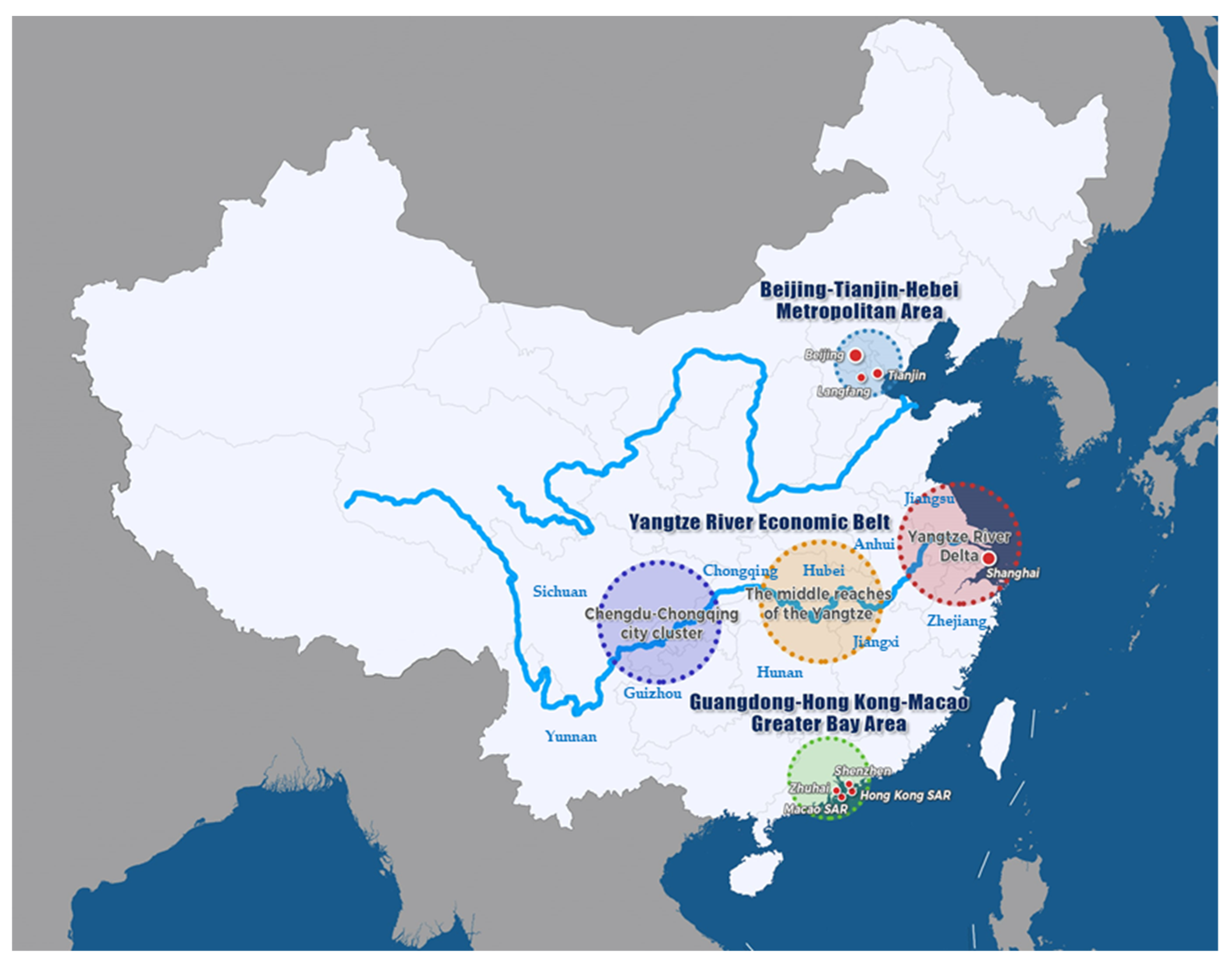 World Map Yangtze River