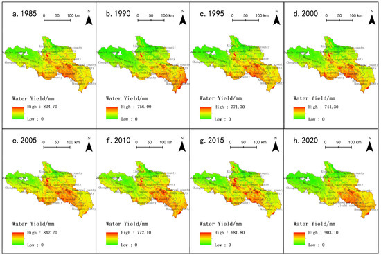 Simulation of Spatial and Temporal Variations in the Water Yield ...