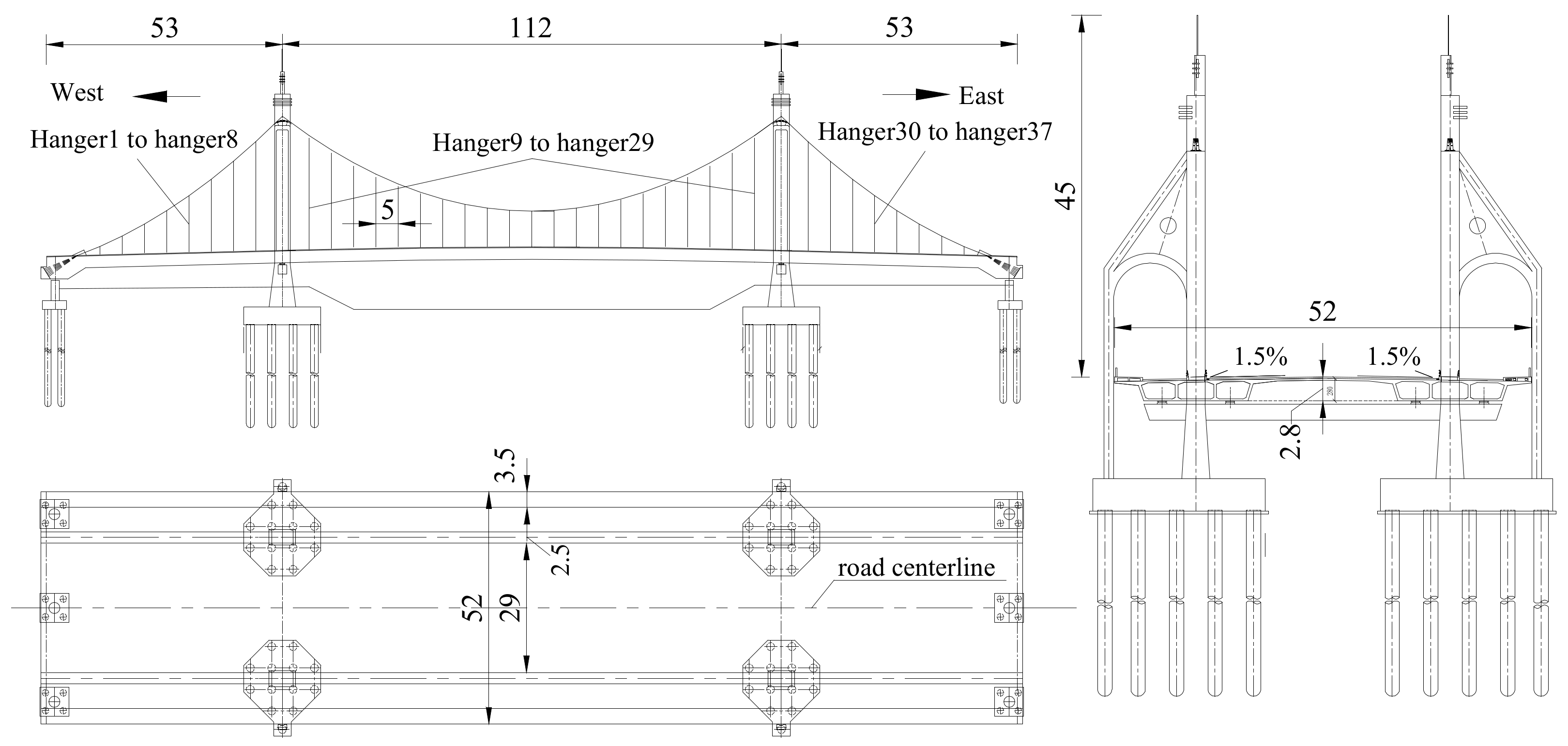 Premium Photo  Sketch lines of suspension bridge 3d rendering