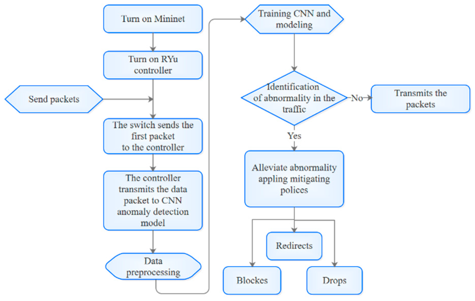 Real-Time Anomaly Detection of Network Traffic Based on CNN