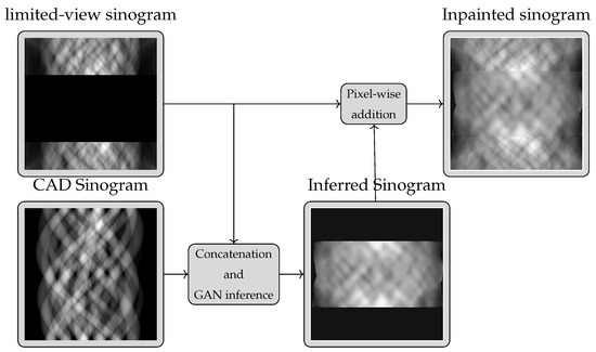 Sinogram Inpainting with Generative Adversarial Networks and Shape Priors