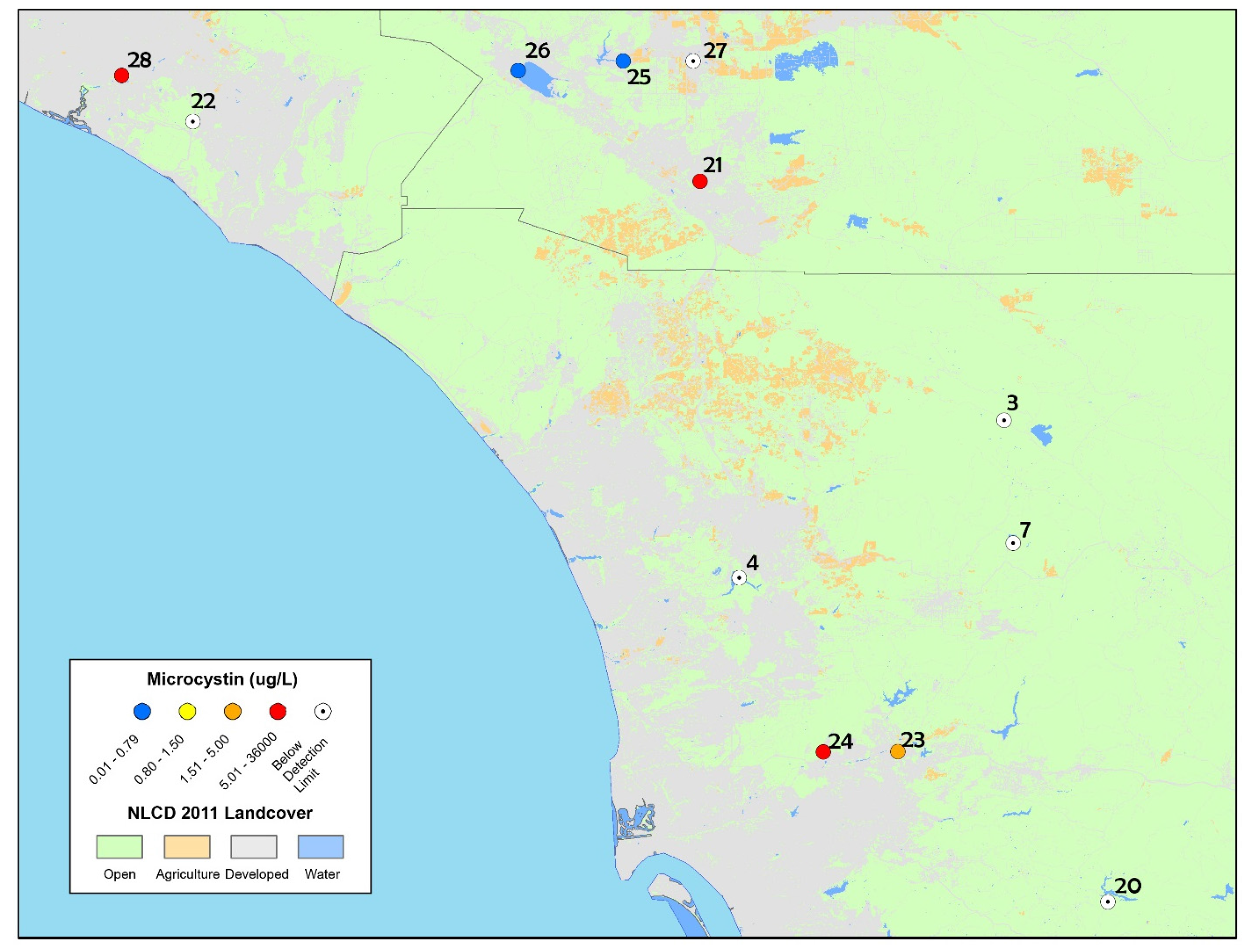 Toxins Free Full Text Microcystin Prevalence Throughout Lentic Waterbodies In Coastal Southern California Html