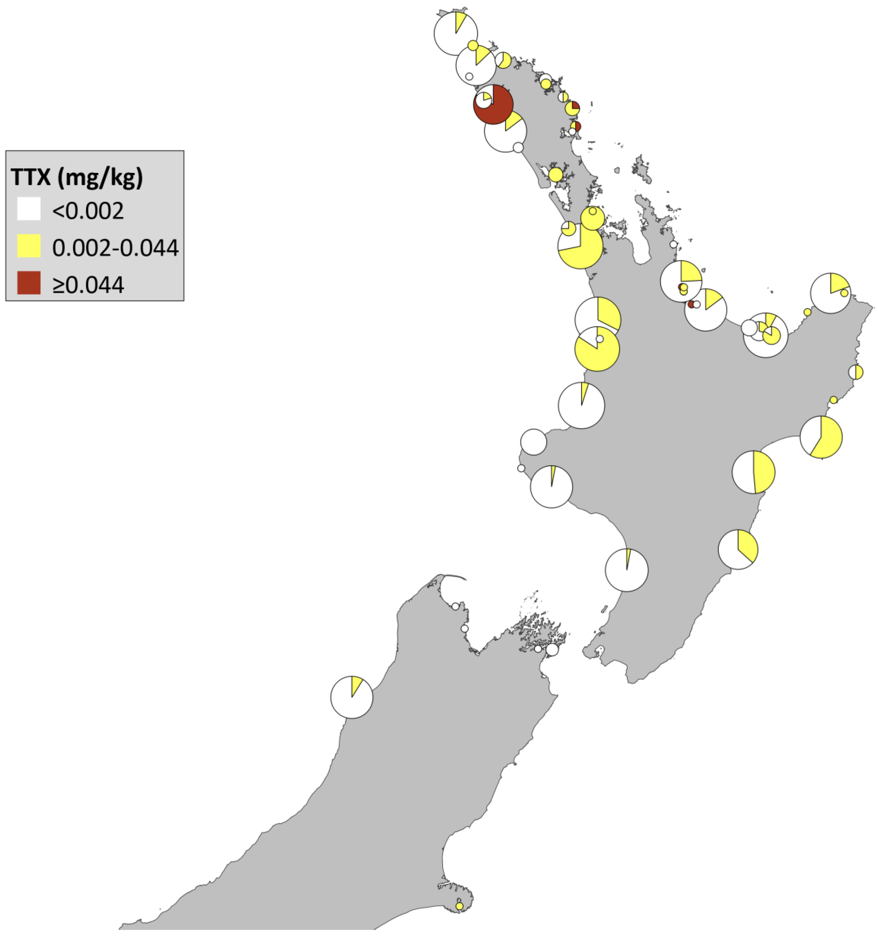 Toxins Free Full Text Survey Of Tetrodotoxin In New Zealand Bivalve Molluscan Shellfish Over A 16 Month Period Html
