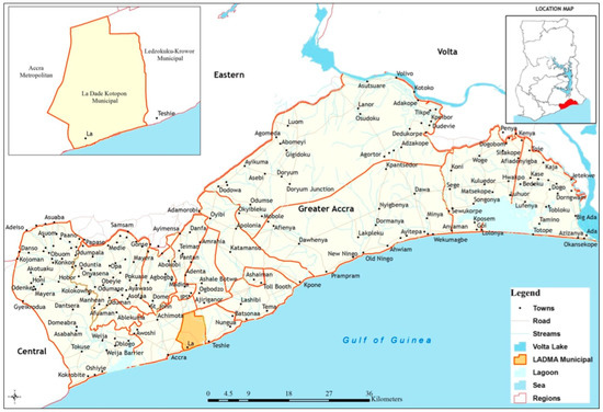 Map Of Greater Accra Region Urban Science | Free Full-Text | An Urban “Mixity”: Spatial Dynamics Of  Social Interactions And Human Behaviors In The Abese Informal Quarter Of La  Dadekotopon, Ghana | Html