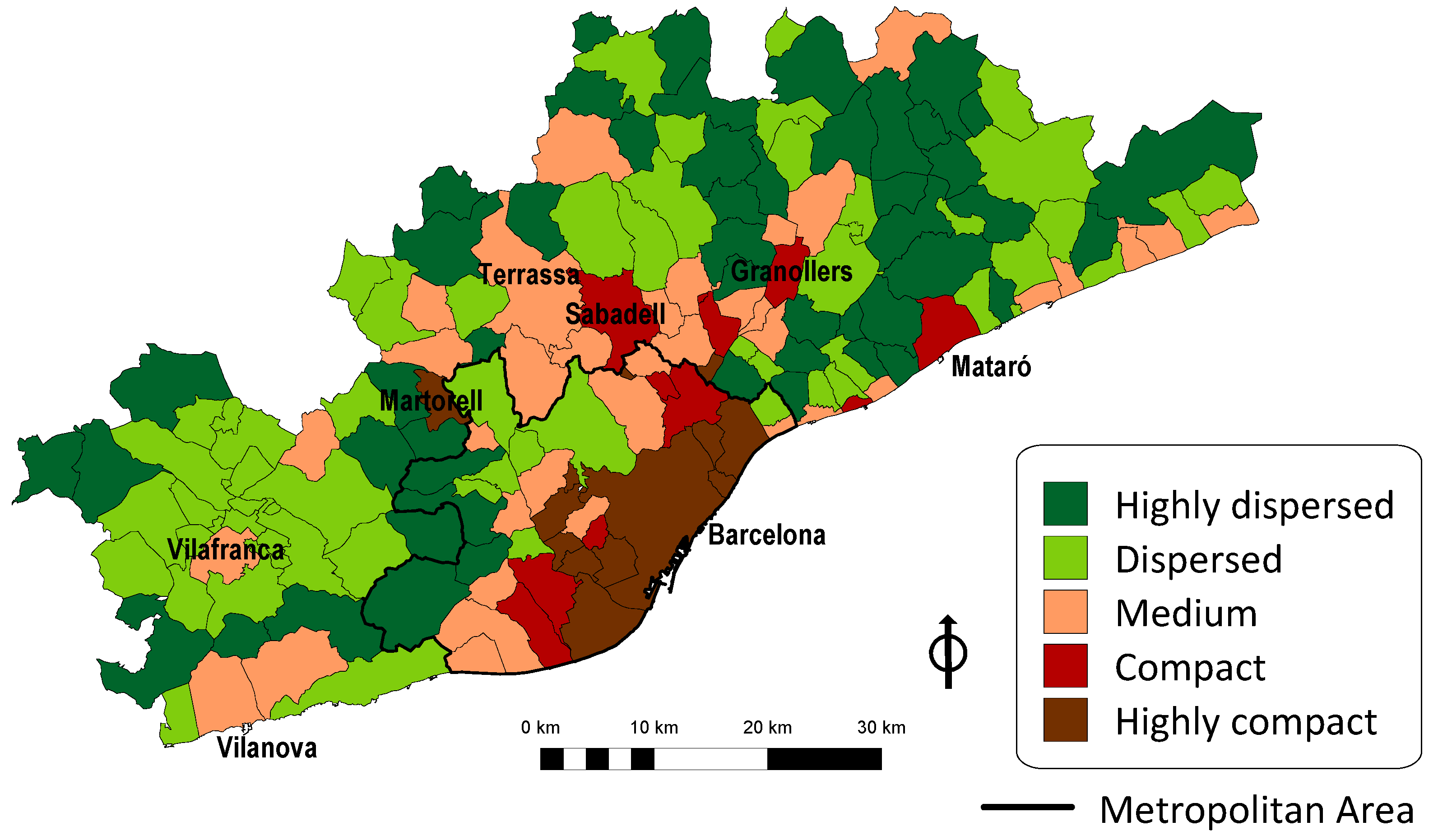 Afbeeldingsresultaat voor barcelona sprawl map