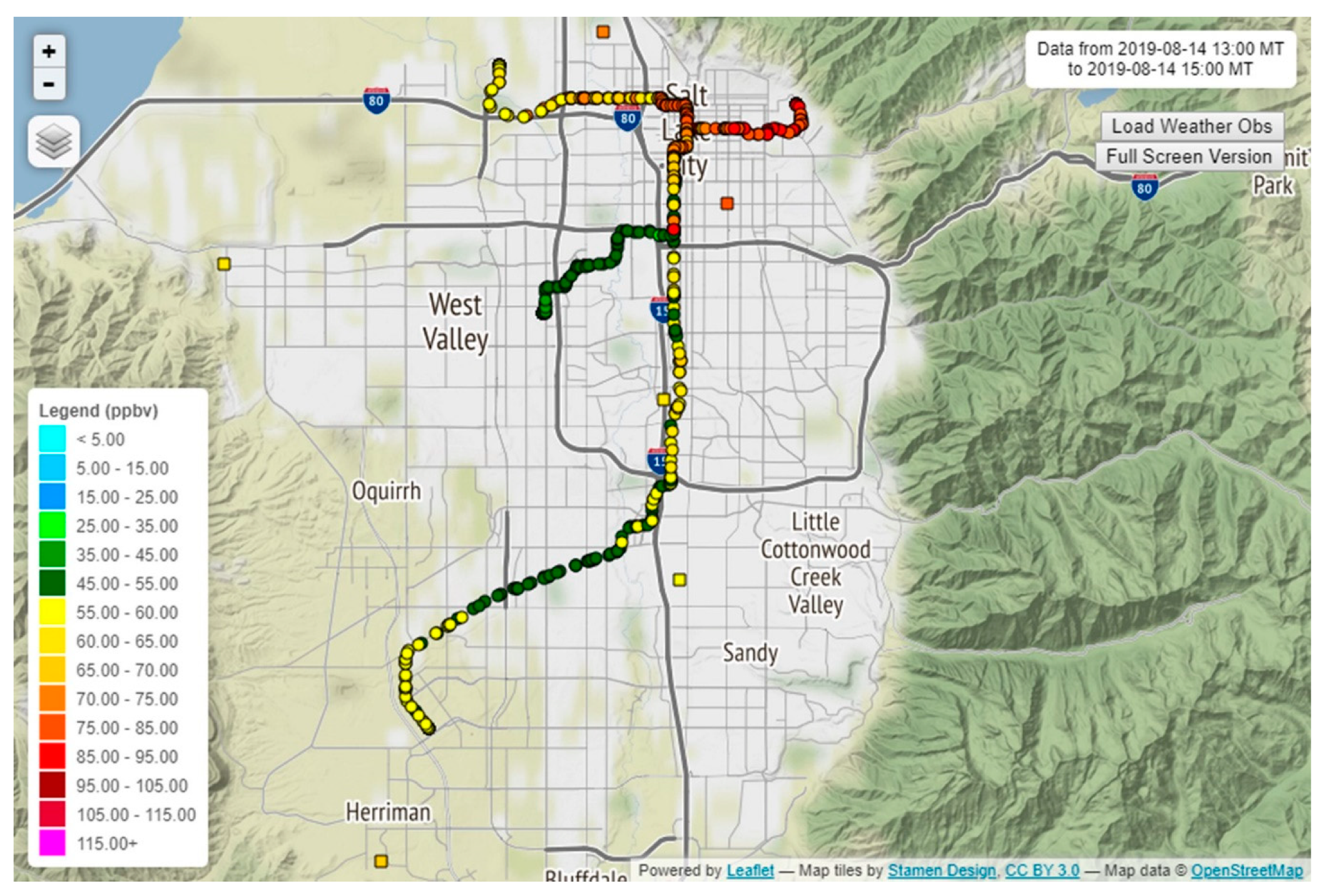 Trax Red Line Map Urban Science | Free Full-Text | The Trax Light-Rail Train Air Quality  Observation Project | Html
