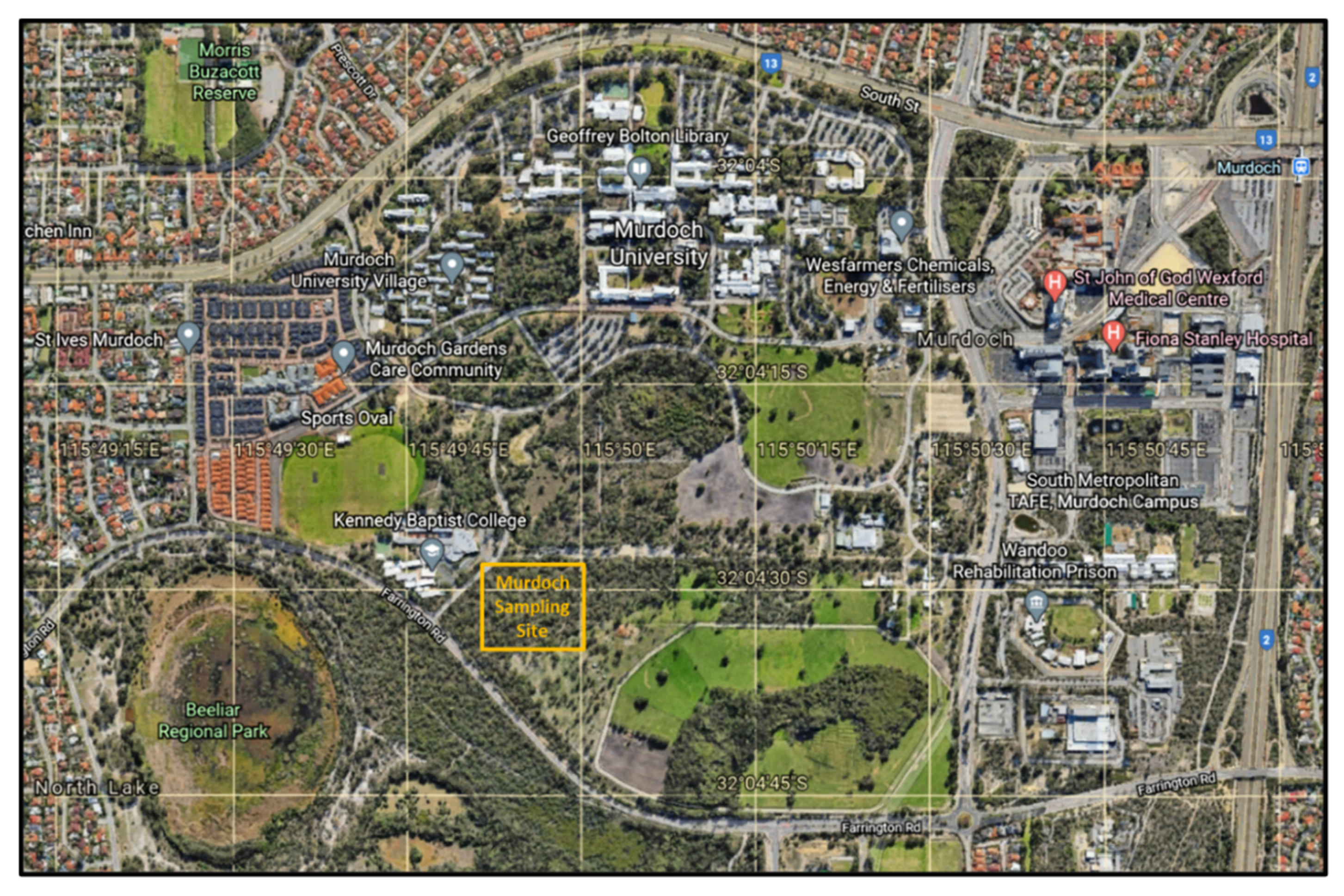 Murdoch Tafe Campus Map Urban Science | Free Full-Text | A Hybrid Method For Citizen Science  Monitoring Of Recreational Trampling In Urban Remnants: A Case Study From  Perth, Western Australia | Html
