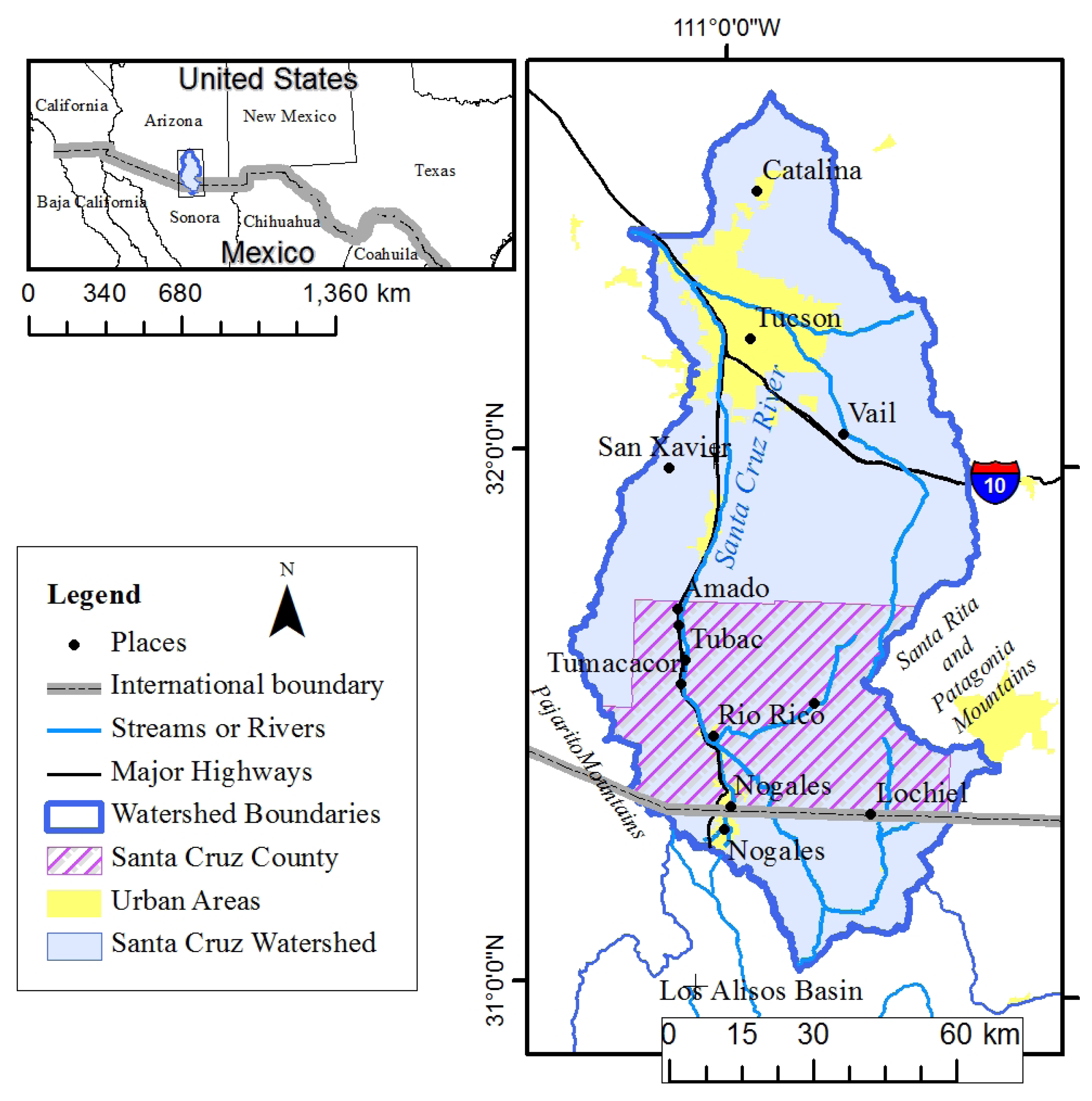 Santa Cruz County Az Parcel Map Water | Free Full-Text | Framing Scenarios Of Binational Water Policy With  A Tool To Visualize, Quantify And Valuate Changes In Ecosystem Services |  Html