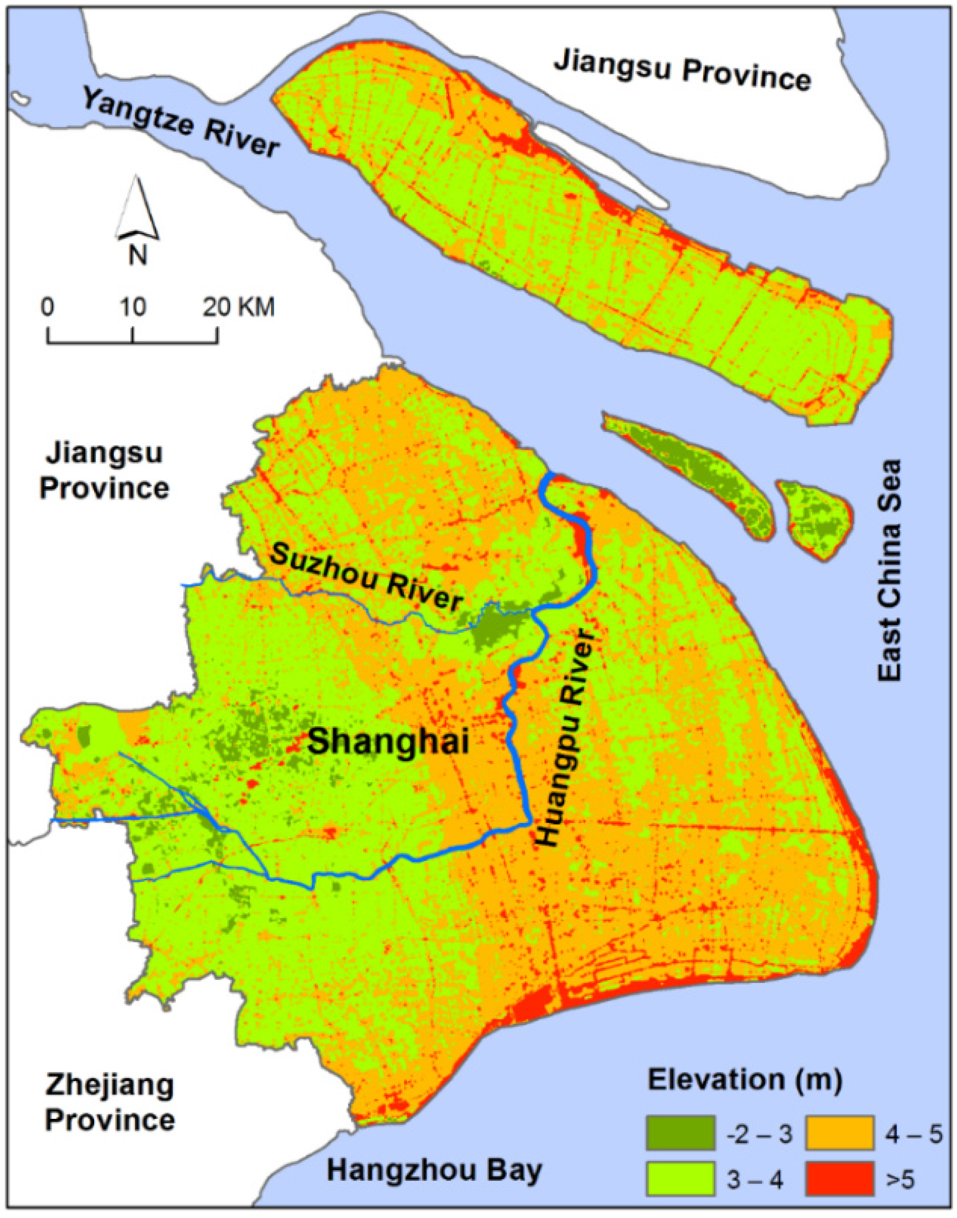 Shanghai Yangtze River Map