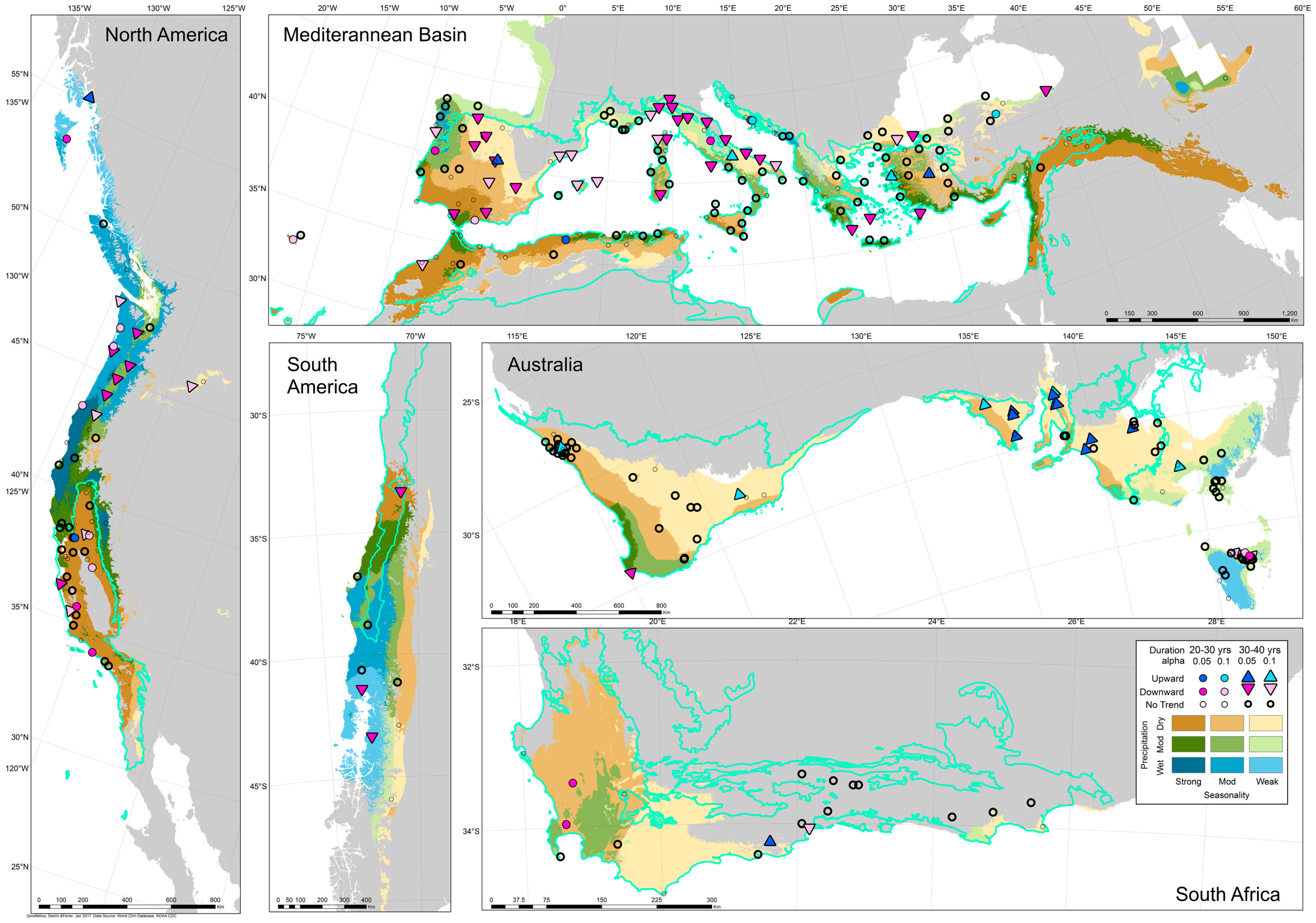 Water Free Full Text Characterizing Precipitation Variability And Trends In The World S Mediterranean Climate Areas Html