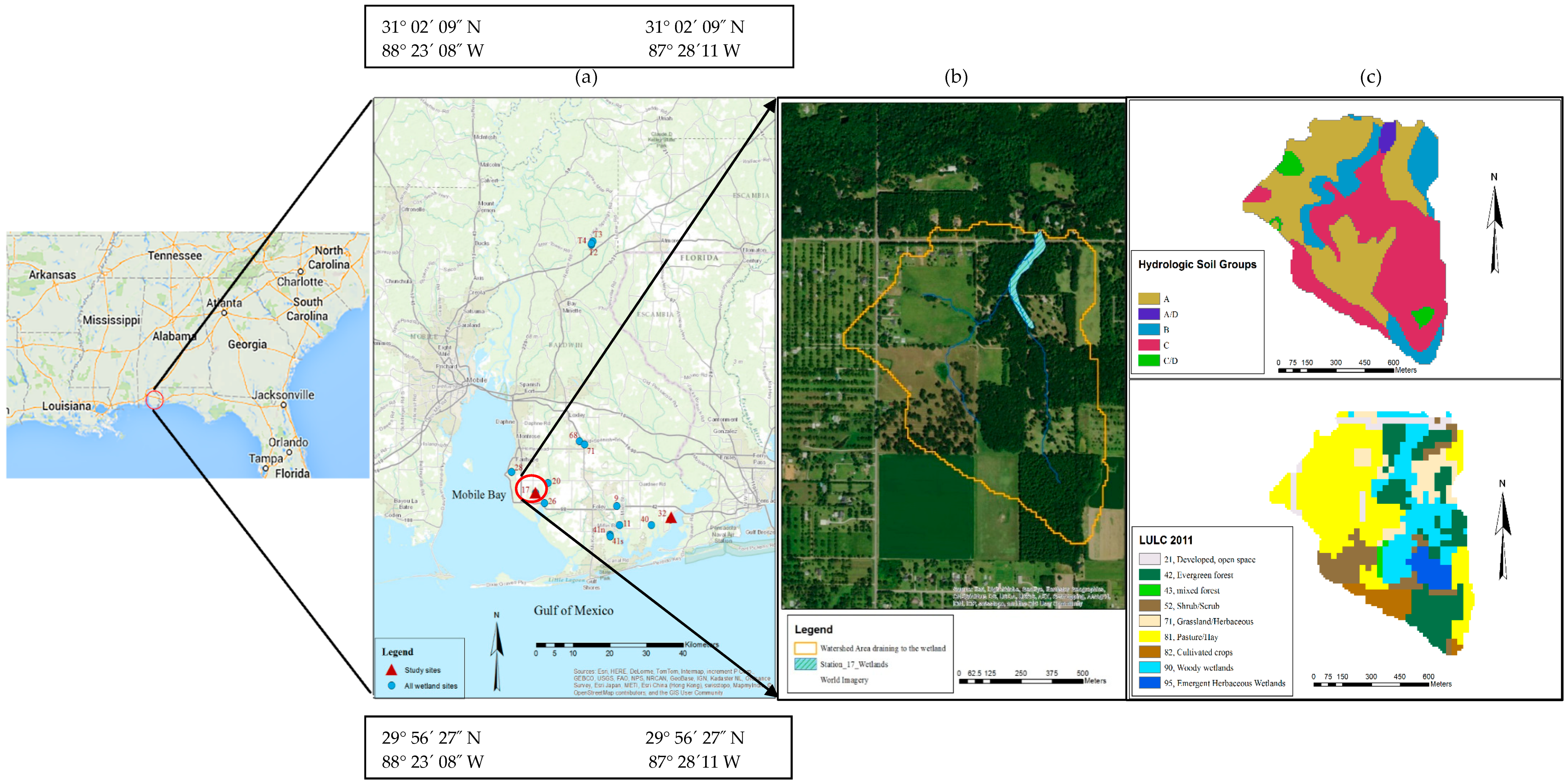 Baldwin County Wetlands Map Water | Free Full-Text | An Integrated Approach For Modeling Wetland Water  Level: Application To A Headwater Wetland In Coastal Alabama, Usa | Html