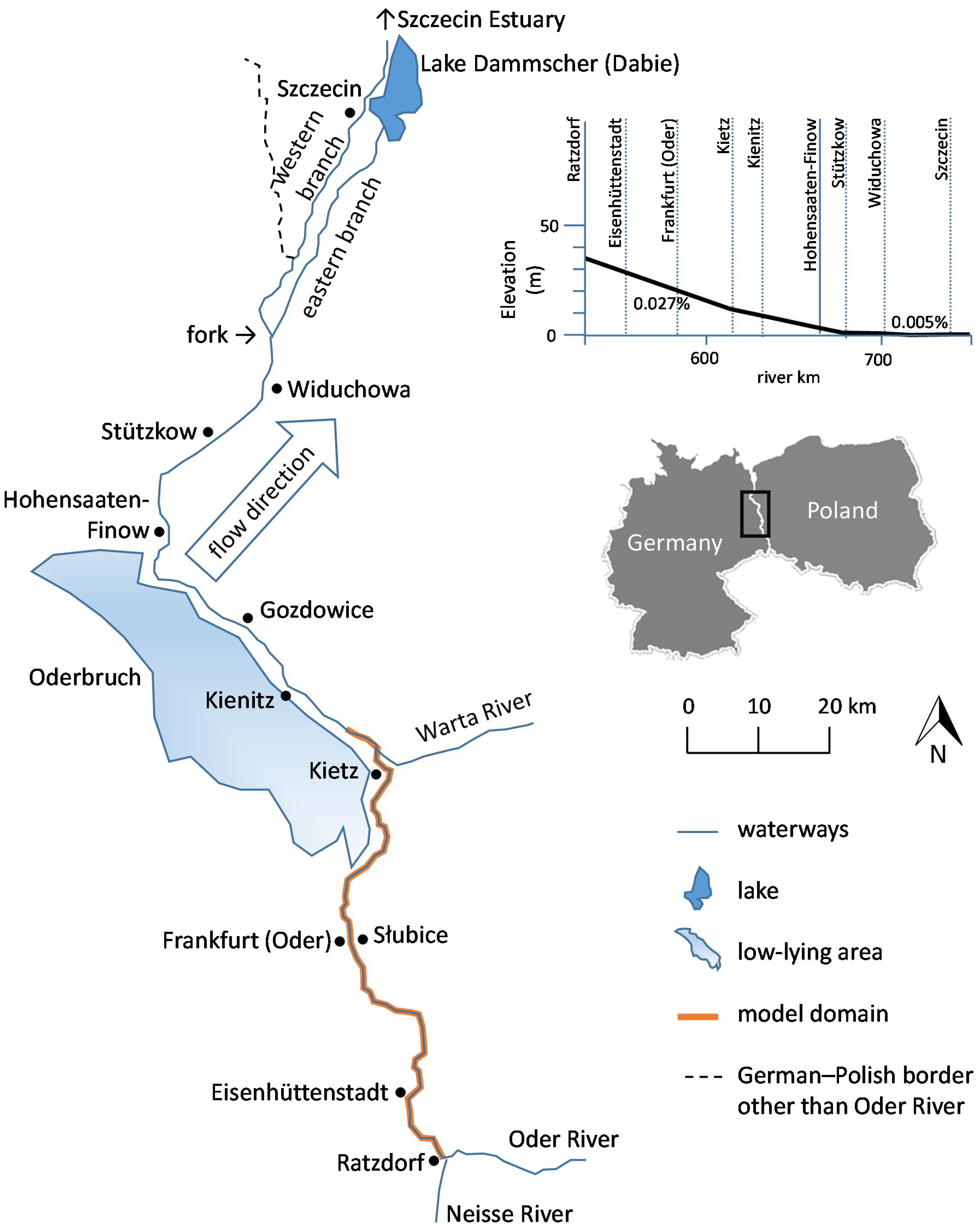 oder river map europe