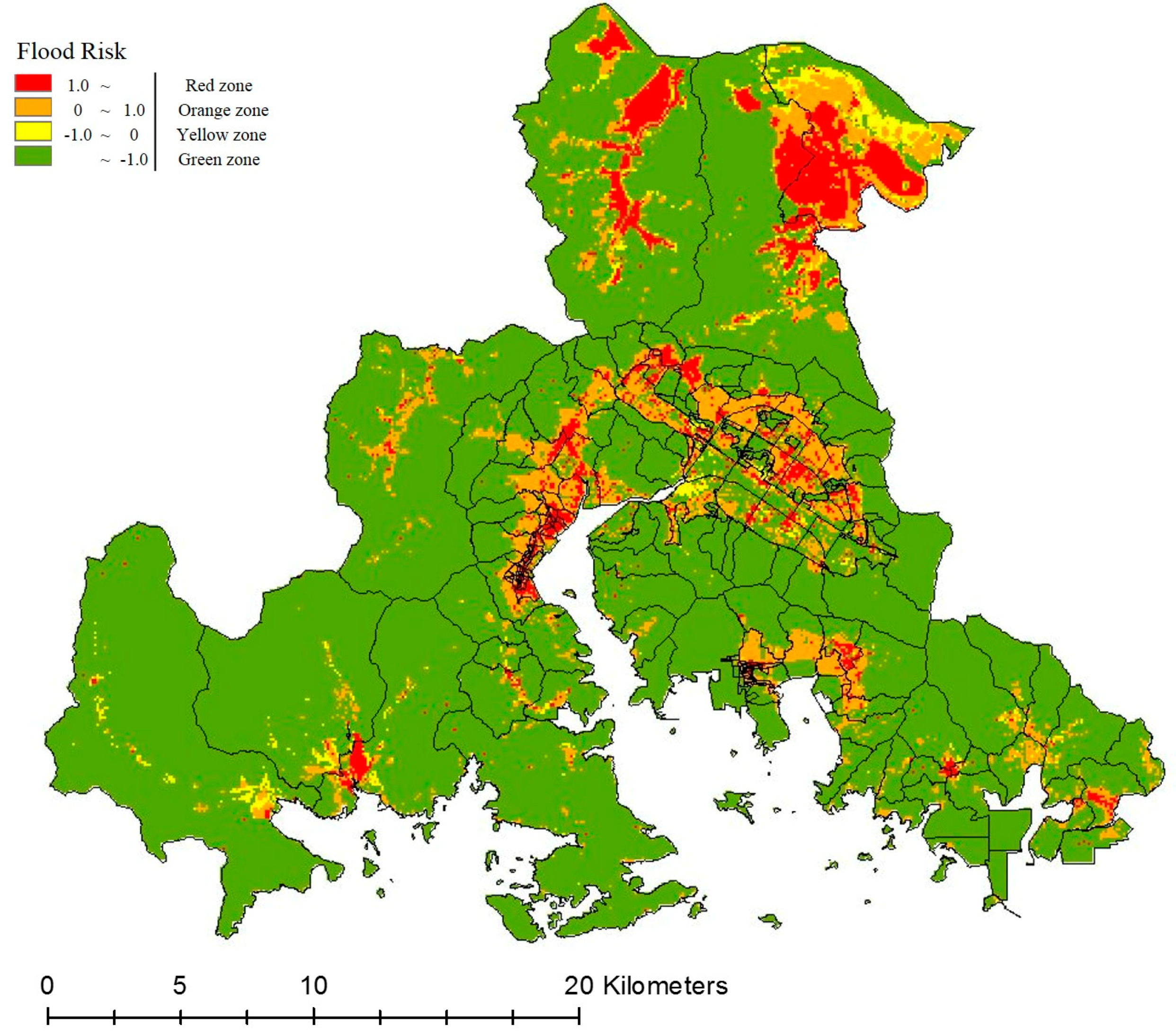 Planning Flood Risk Map Water | Free Full-Text | The Development And Application Of The Urban Flood  Risk Assessment Model For Reflecting Upon Urban Planning Elements | Html