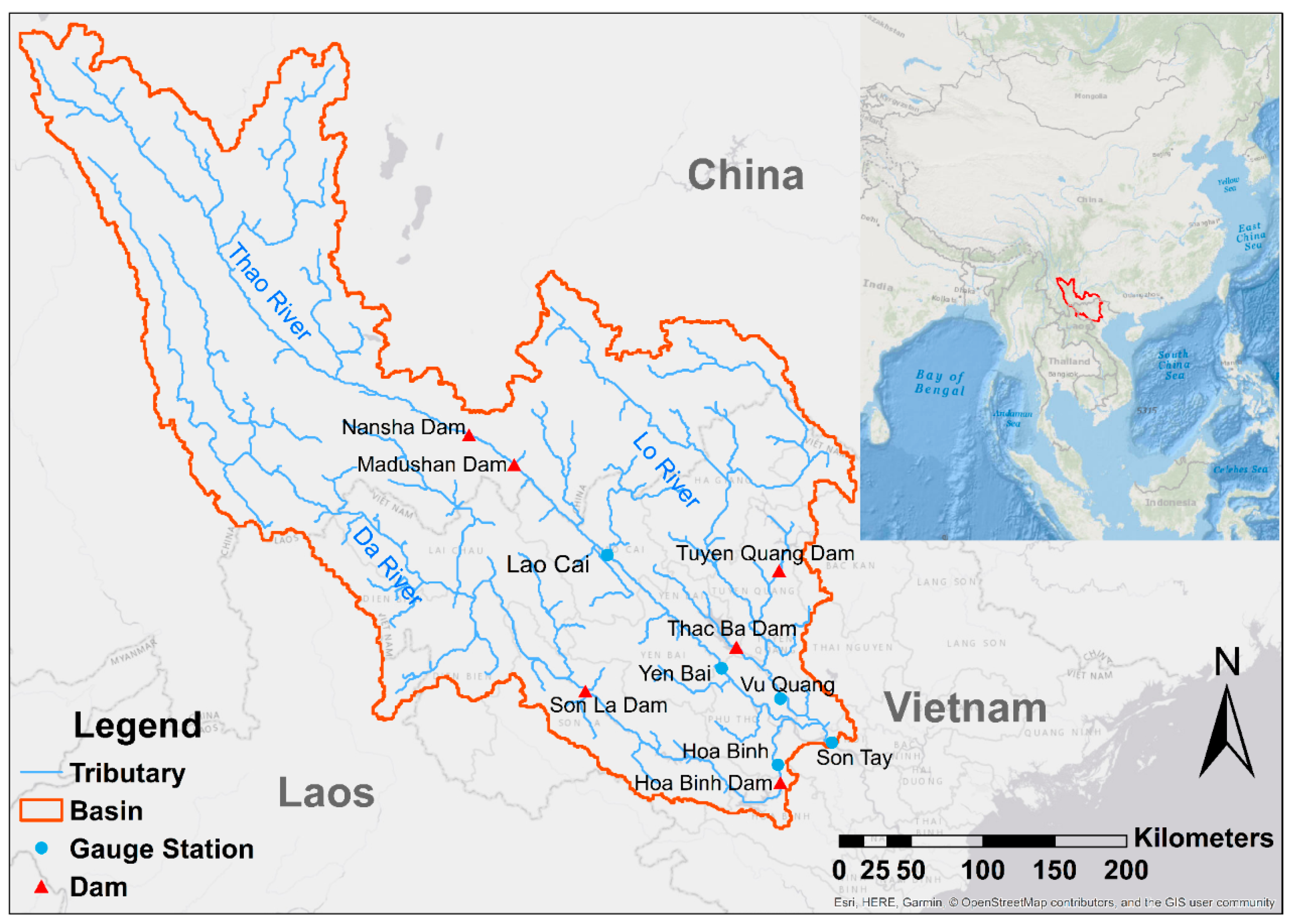Red River Southeast Asia Map Map