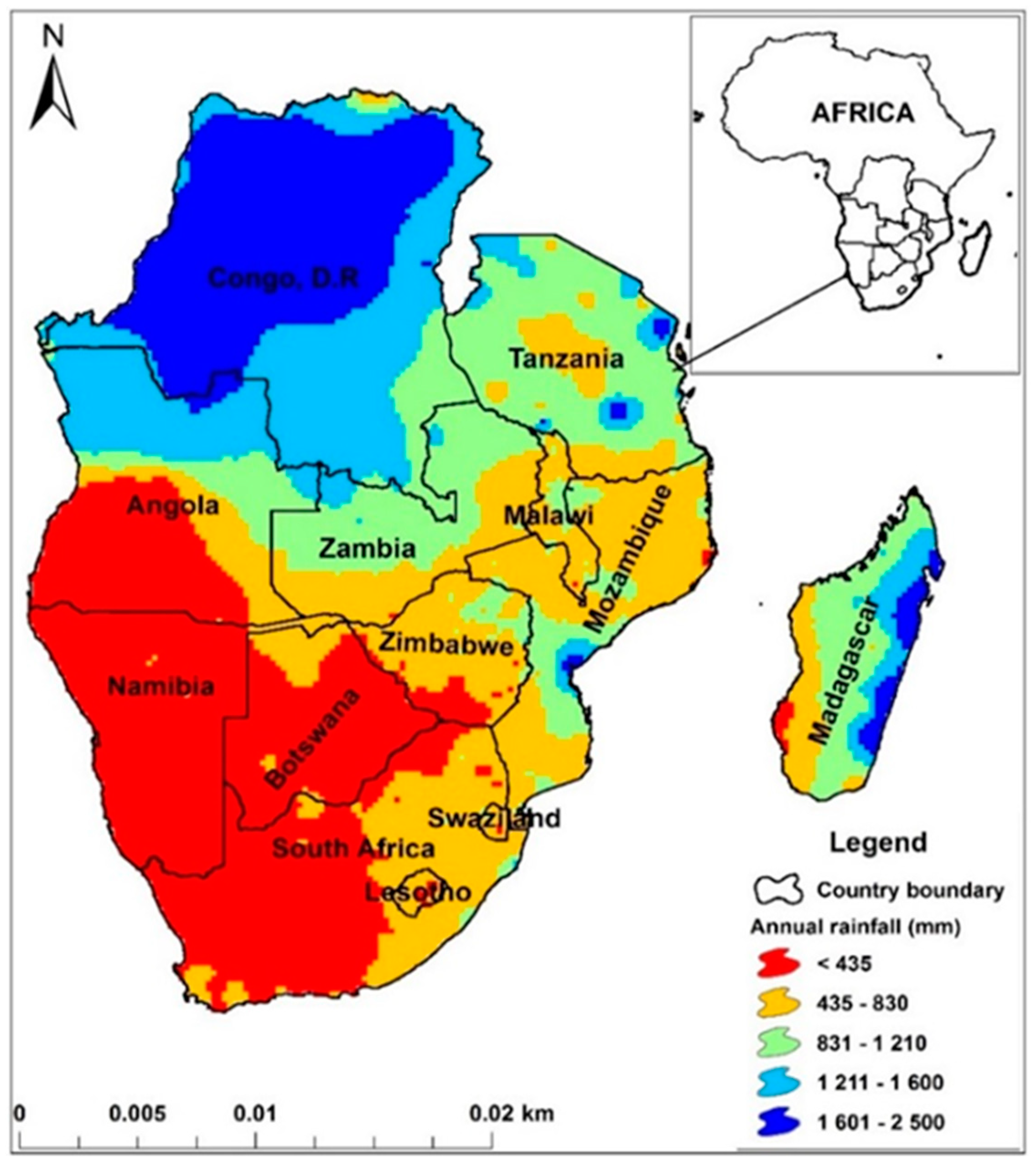 africa water map