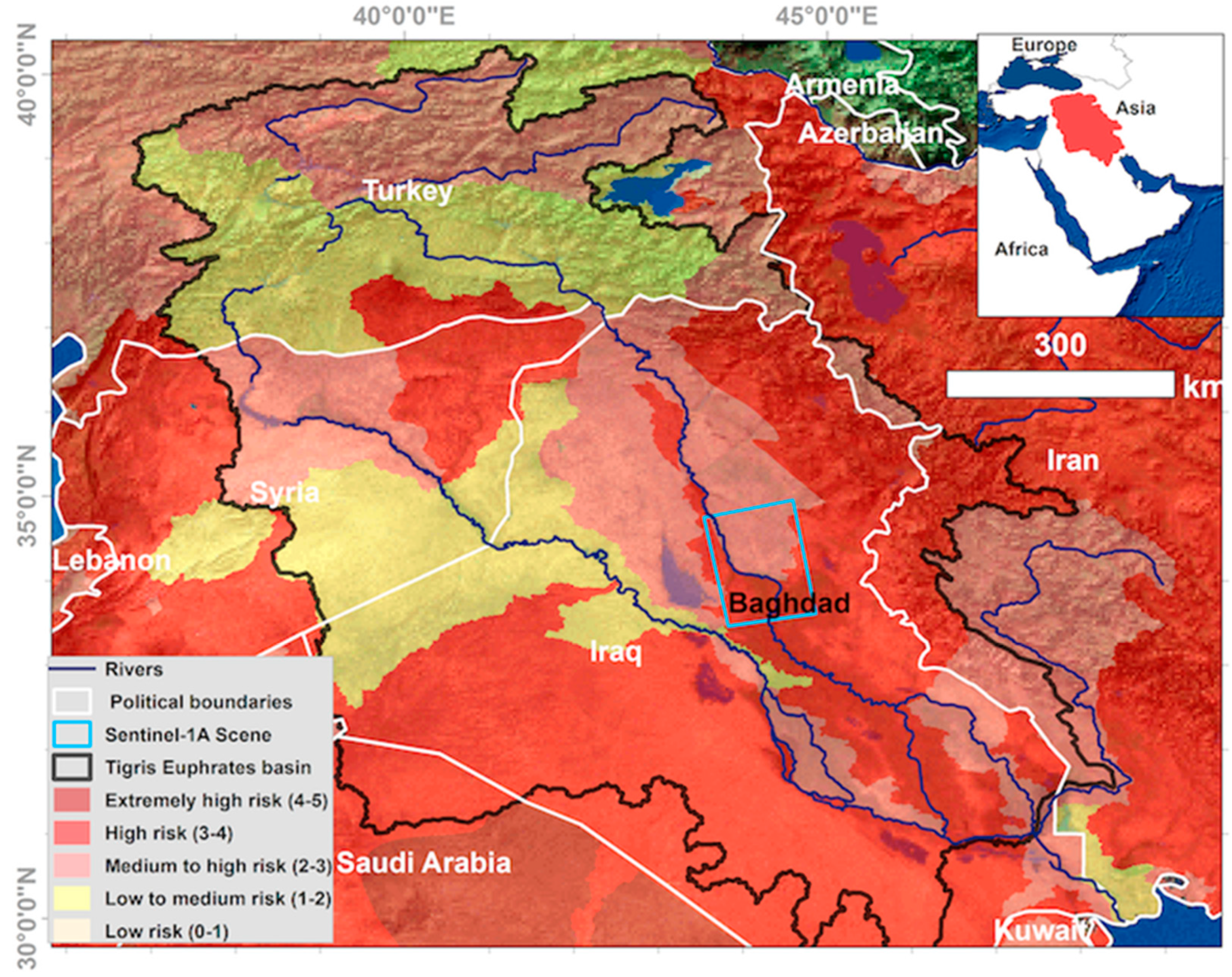 Tigris And Euphrates River Basins Elevation