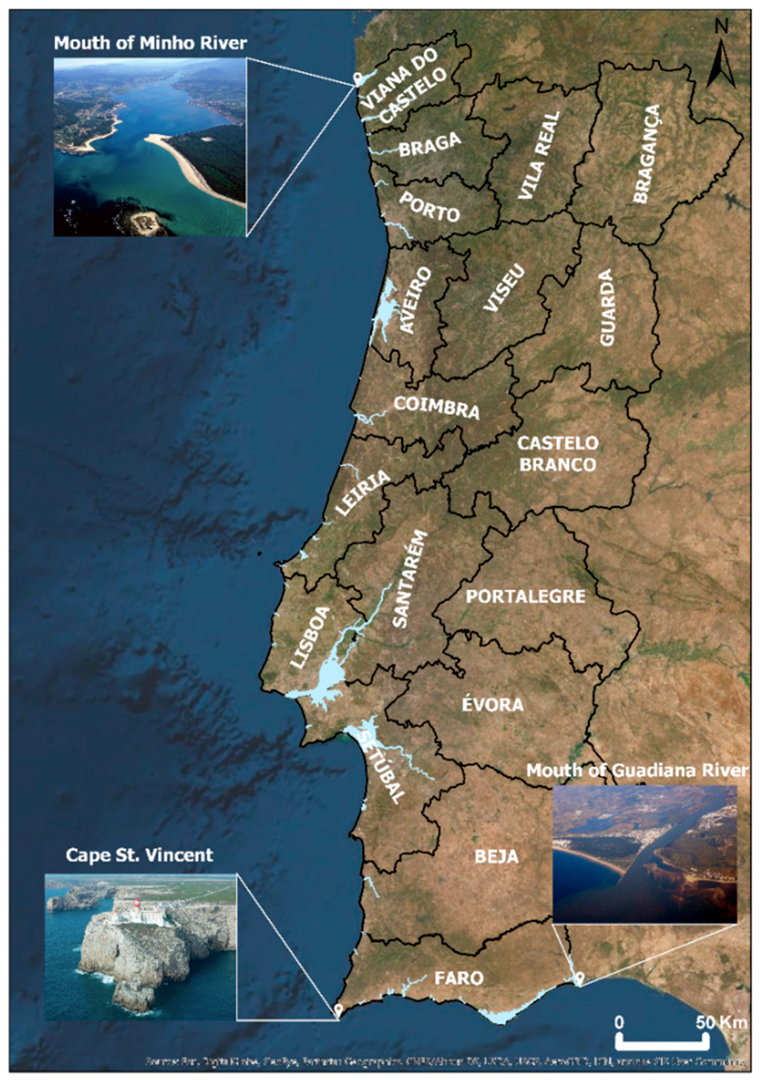 Detailed elevation map of Portugal with cities, Portugal