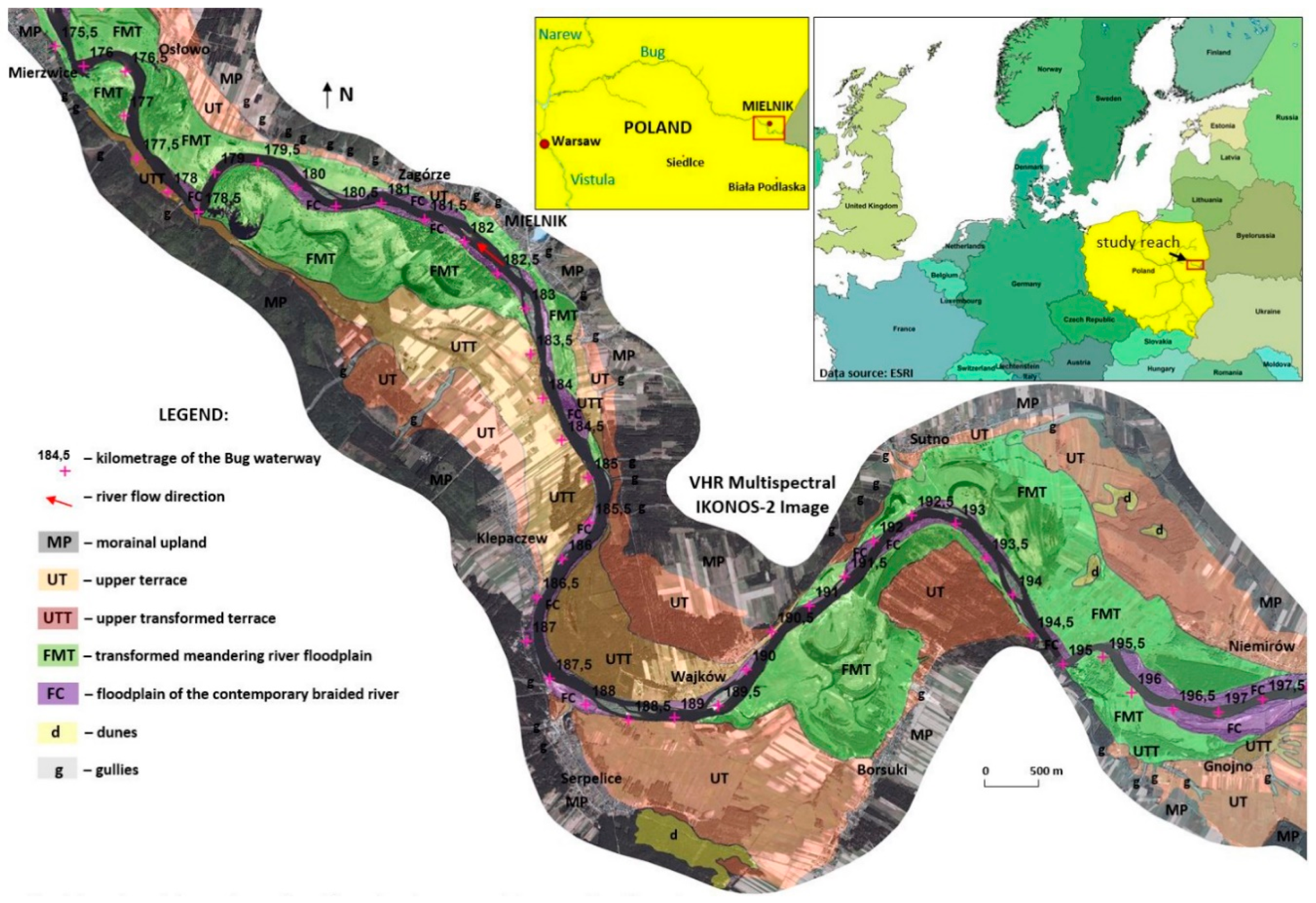 Water Free Full Text Application Of Remote Sensing Methods To Study The Relief Of Lowland River Valleys With A Complex Geological Structure A Case Study Of The Bug River