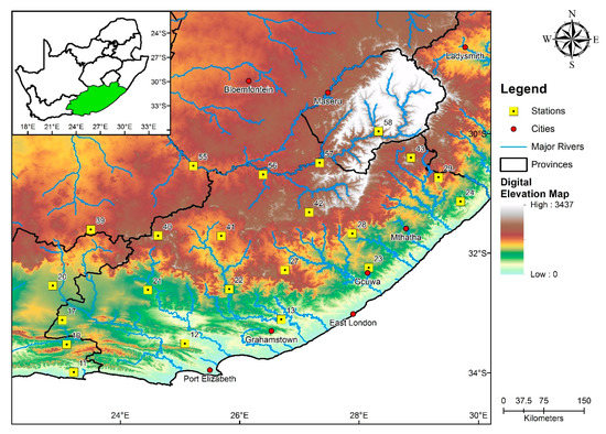 Geographical Mapping Of Research Area And Background Information To Hypothesis Of Drought Water | Free Full-Text | Drought Risk Analysis In The Eastern Cape Province  Of South Africa: The Copula Lens
