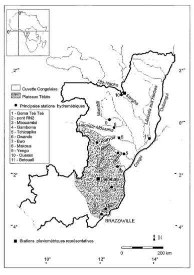 water free full text recent budget of hydroclimatology and hydrosedimentology of the congo river in central africa html