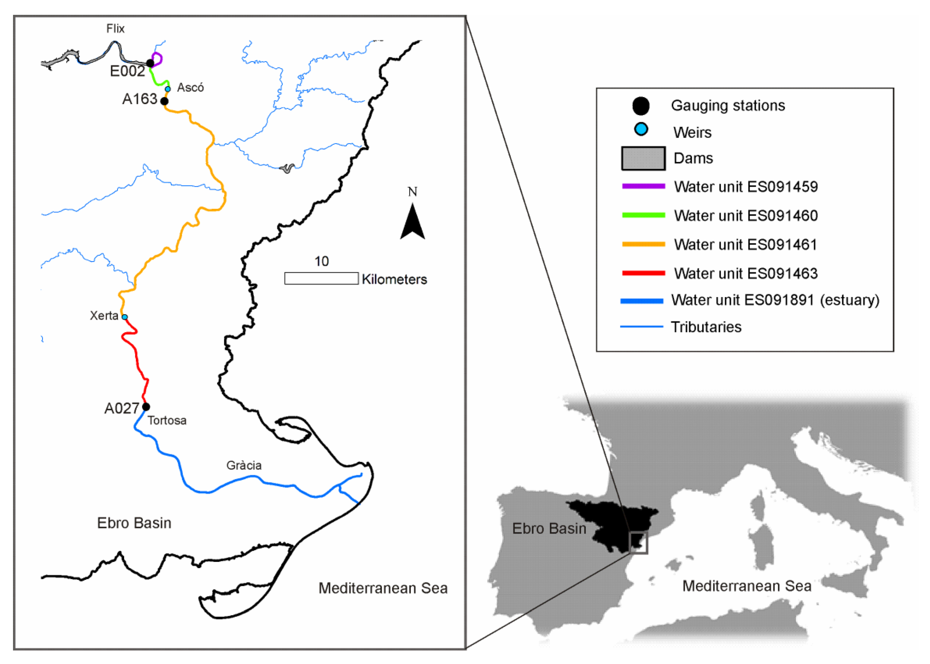 Water Free FullText Environmental Flows in the Lower Ebro River and Delta Current Status